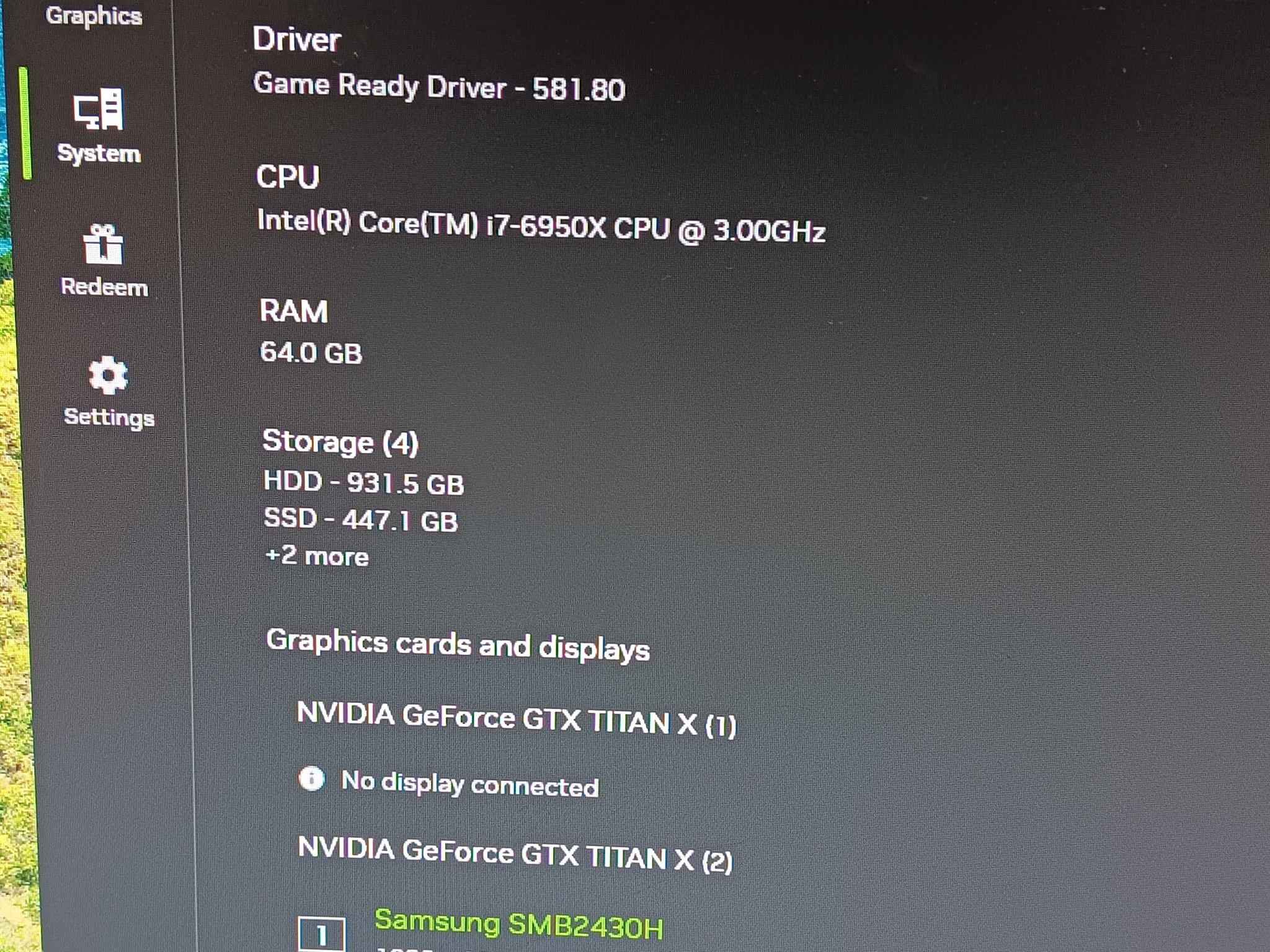 Fractal Design Define R5, ATX Asus X99-A II, i7-6950X 10C/20T 3.00GHz, 64GB DDR4, 2- Titan Xs, 3.5TB