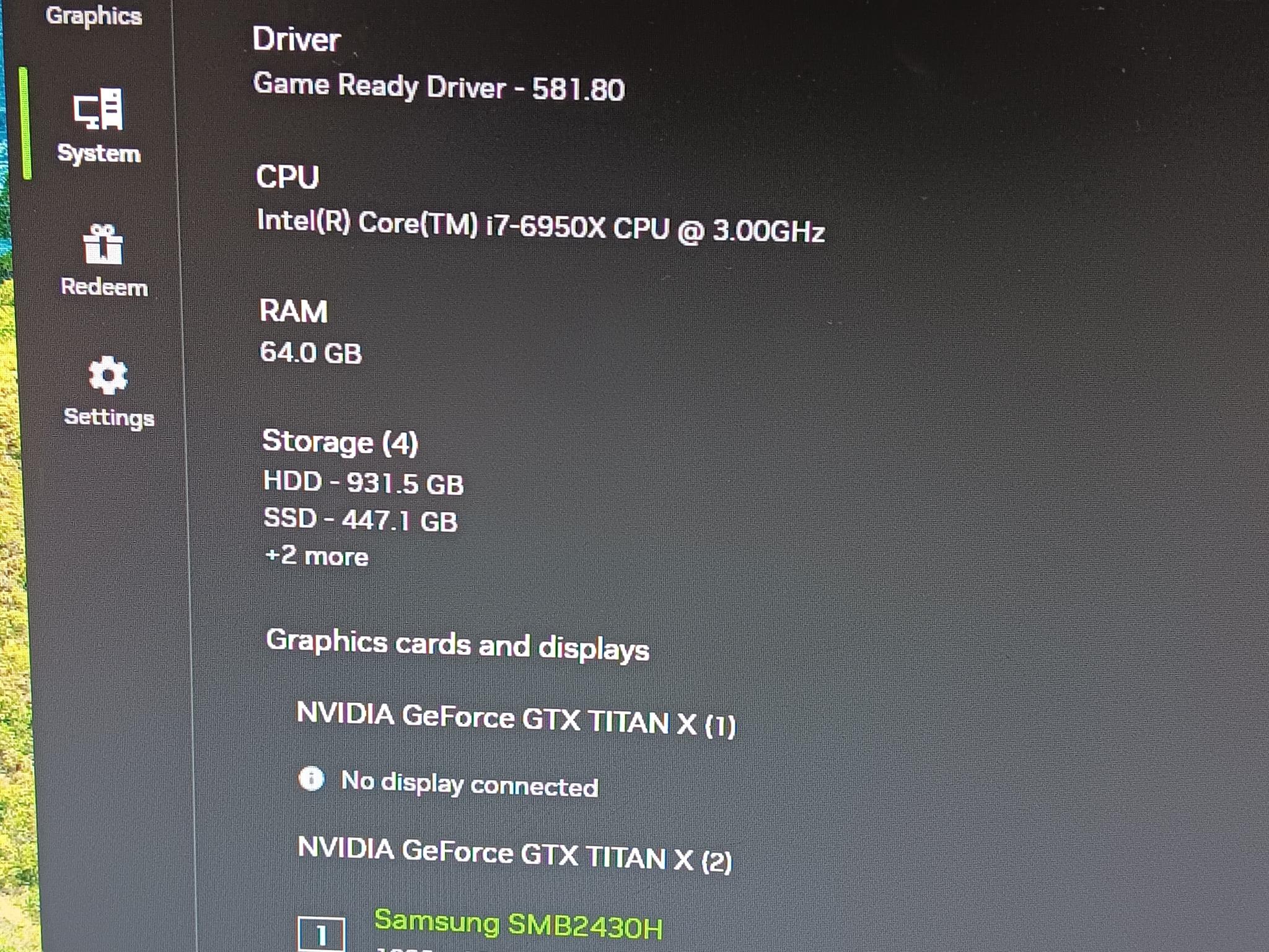 Fractal Design Define R5, ATX Asus X99-A II, i7-6950X 10C/20T 3.00GHz, 64GB DDR4, 2- Titan Xs, 3.5TB