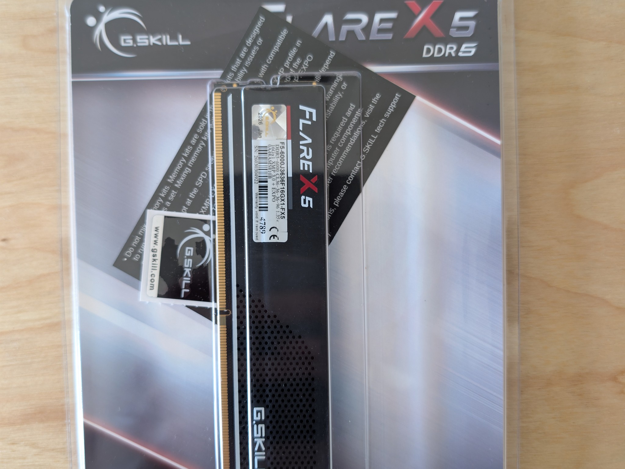 G.SKILL Flare X5 16GB DDR5-6000 CL36 | AMD EXPO/ Intel XMP 3.0 | Brand New Factory Sealed