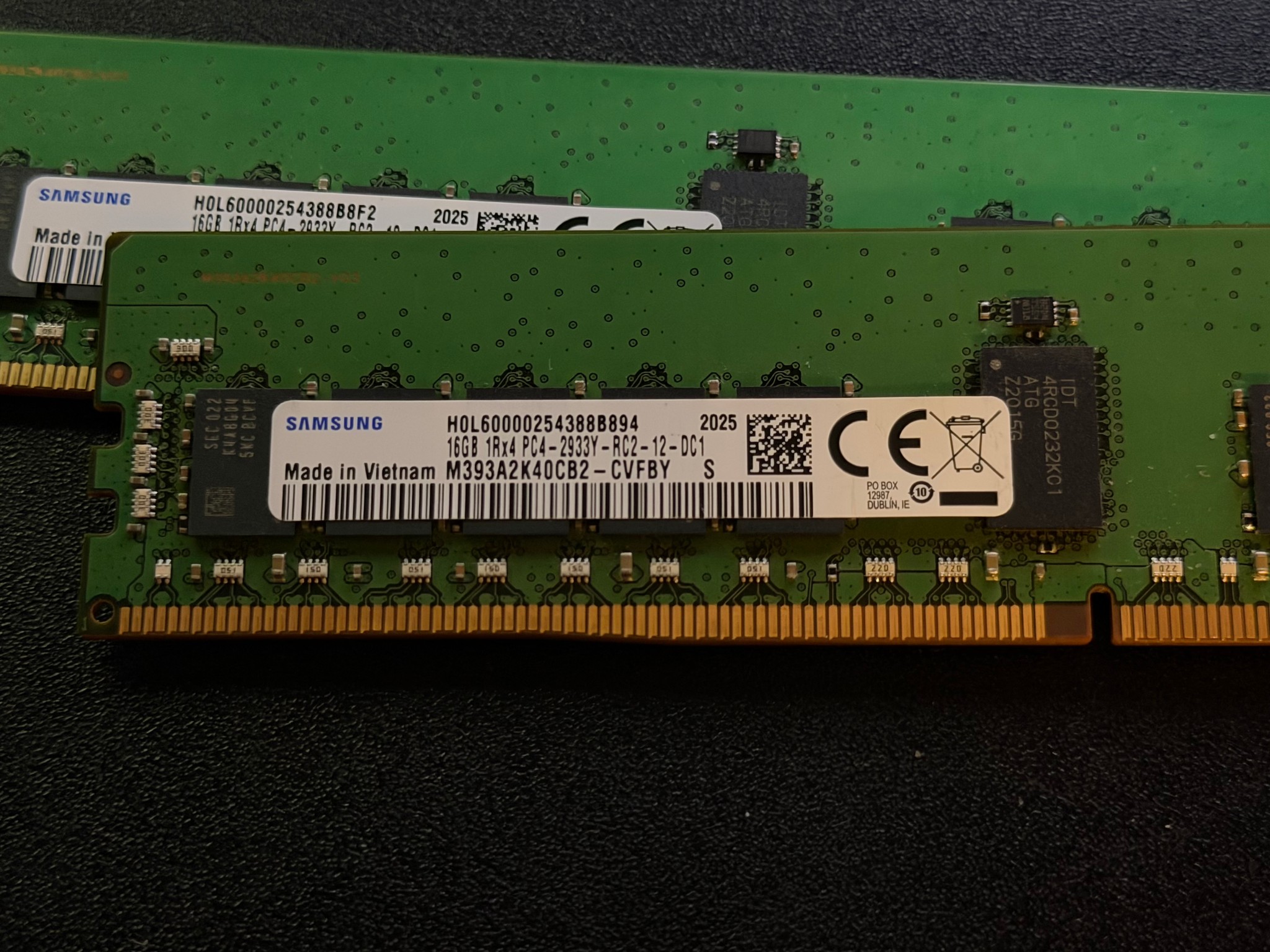 32GB DDR4 SERVER RAM (untested) (16x2)
