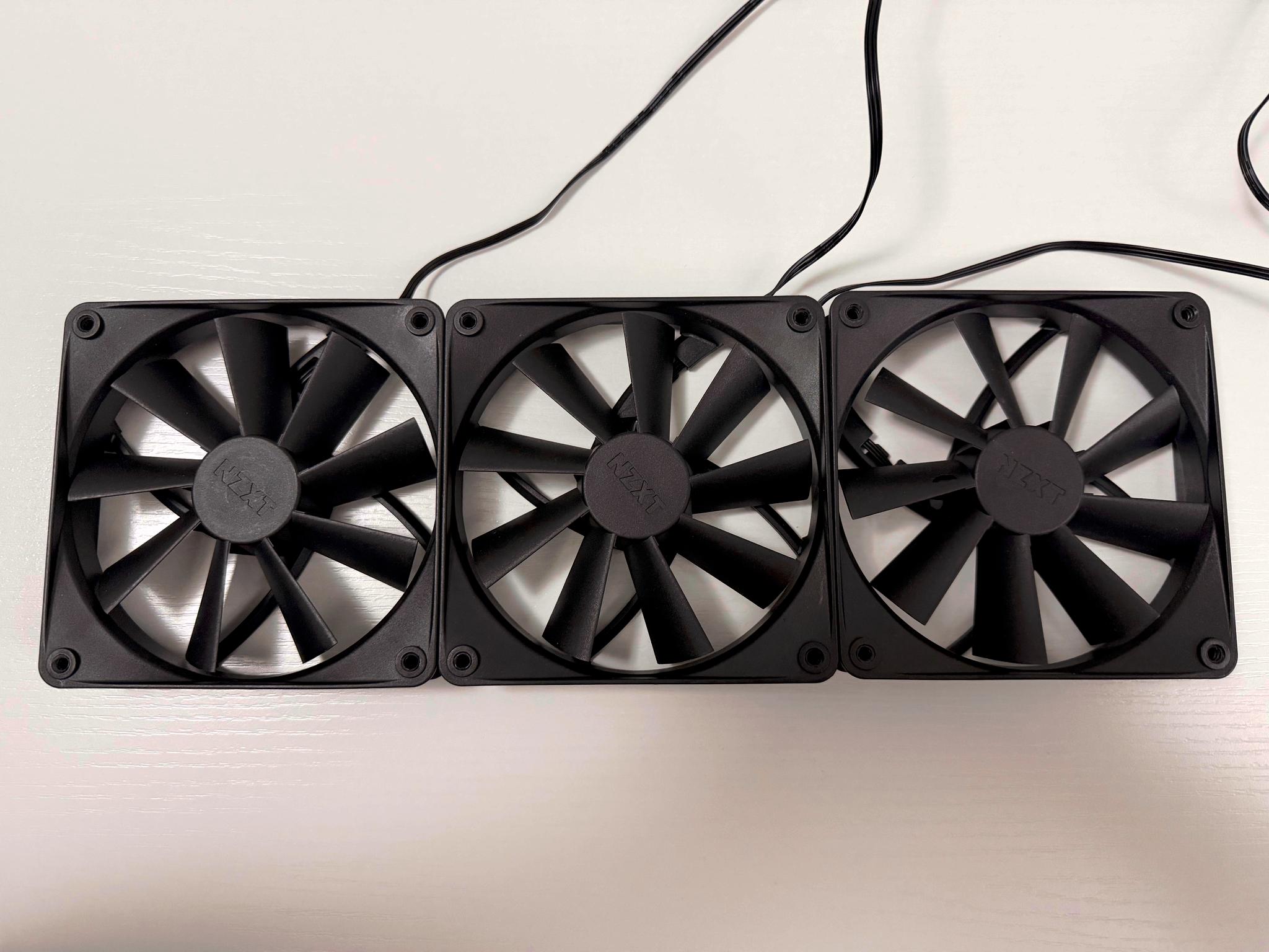 3x NZXT 120mm Rifle Bearing Quiet Airflow Case Cooling Fan 3-PIN RF-Q12CR-B1
