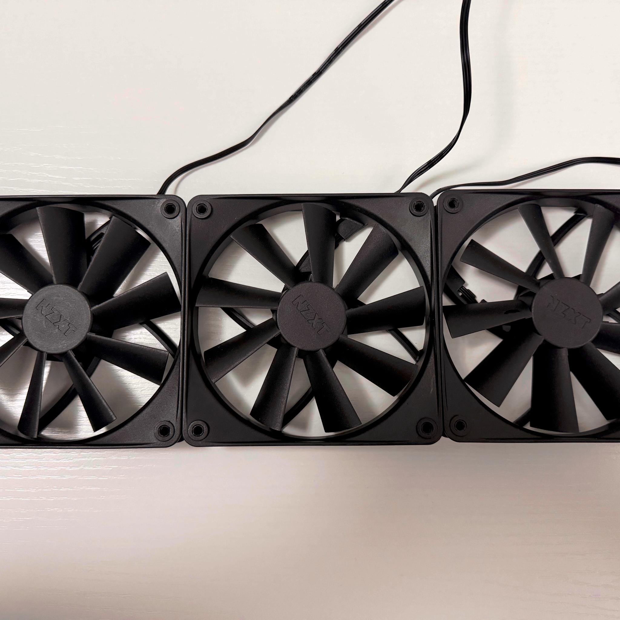 3x NZXT 120mm Rifle Bearing Quiet Airflow Case Cooling Fan 3-PIN RF-Q12CR-B1