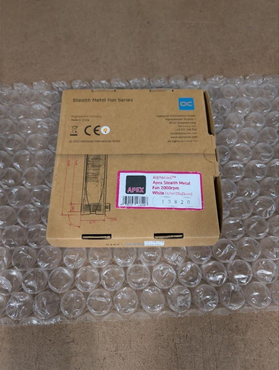 Alphacool Apex Stealth Metal Fan 2000rpm White - 120x120x25mm (13820)