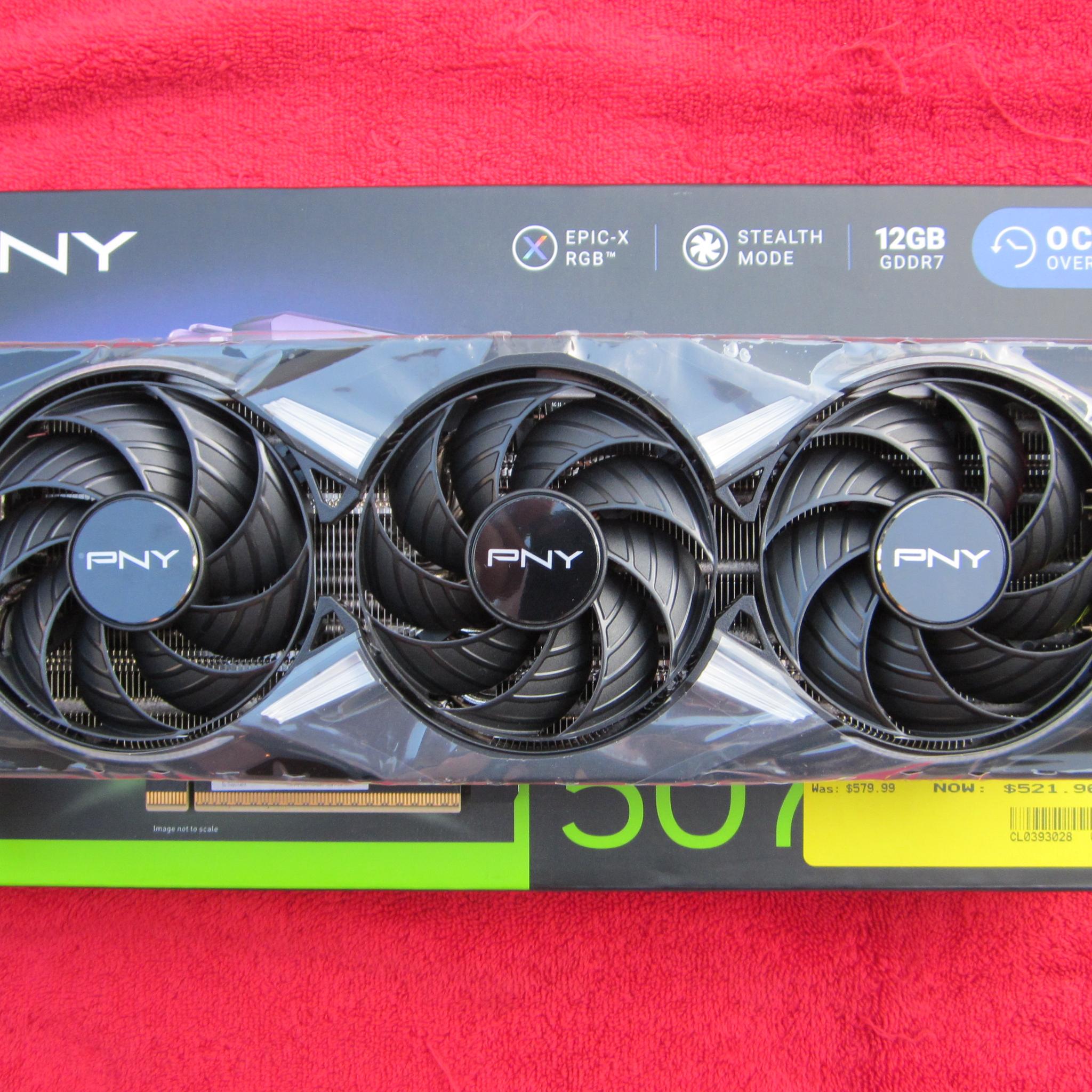 New Open Box! PNY RTX 5070 12Gb ARGB EPIC-X Overclocked
