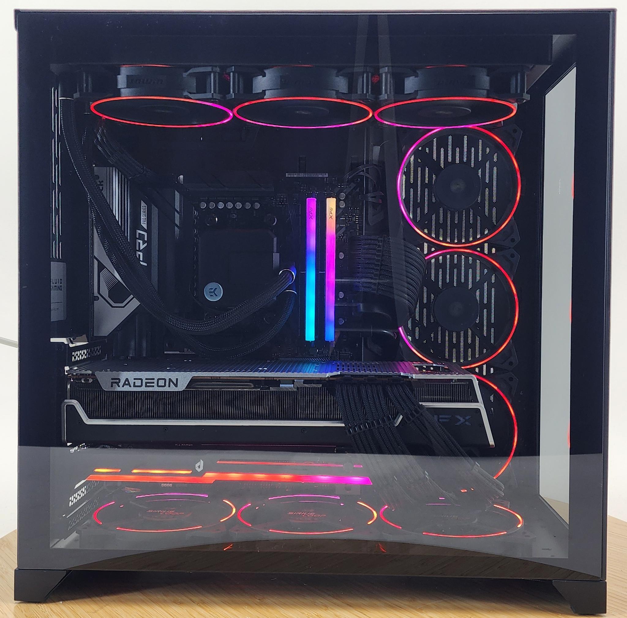 Gaming PC Ryzen 9 7900X3D 32GB RAM 2TB SSD RX 7900 XTX 24GB Windows 11 Computer