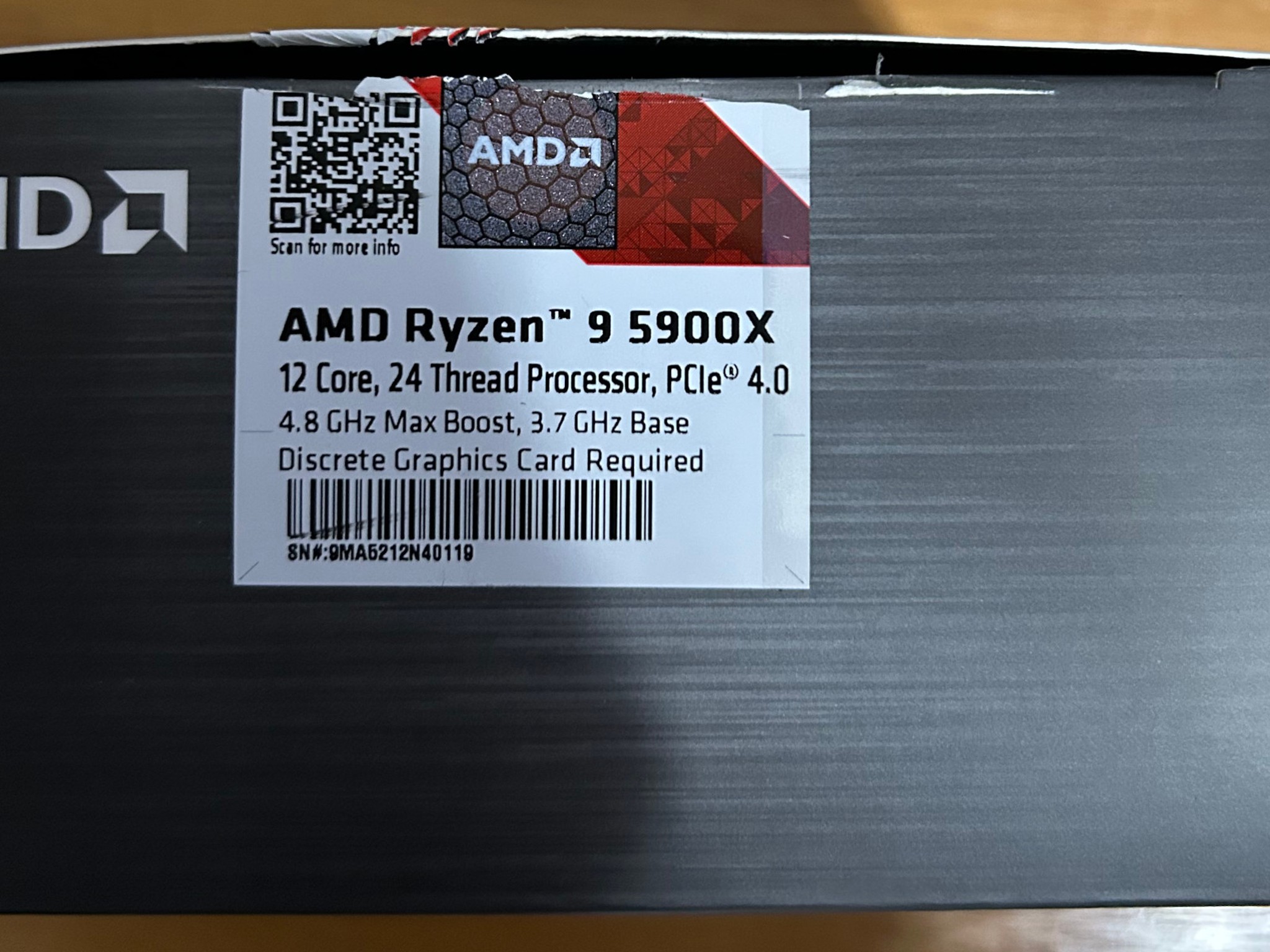 AMD Ryzen 9 5900X 12-Core/24-Thread – Excellent Condition from Gaming PC – Tested & Ready