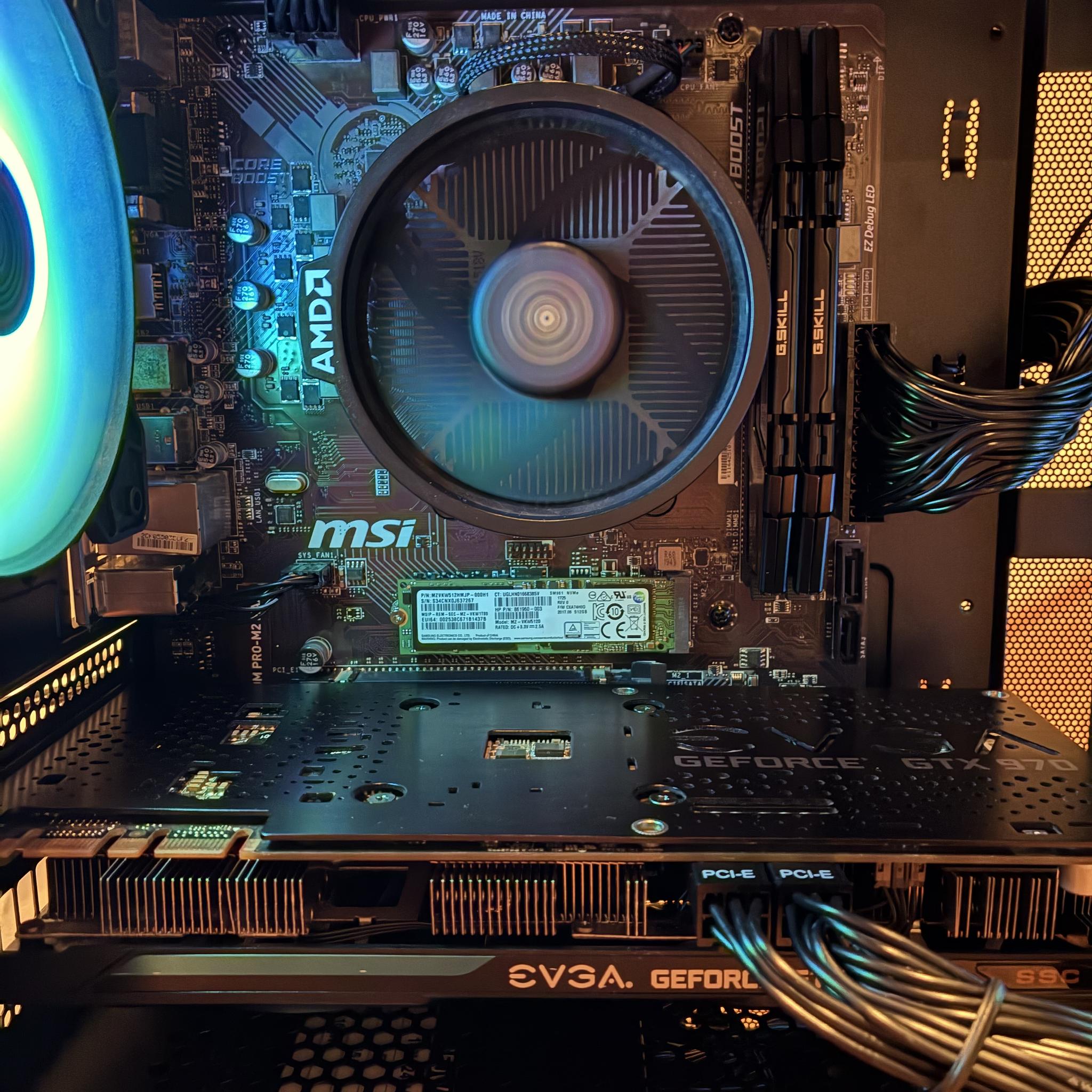 GTX 970 R5 1600 CUSTOM GAMING PC RGB 16GB DDR4 RAM 512GB NVME SSD WINDOWS 10