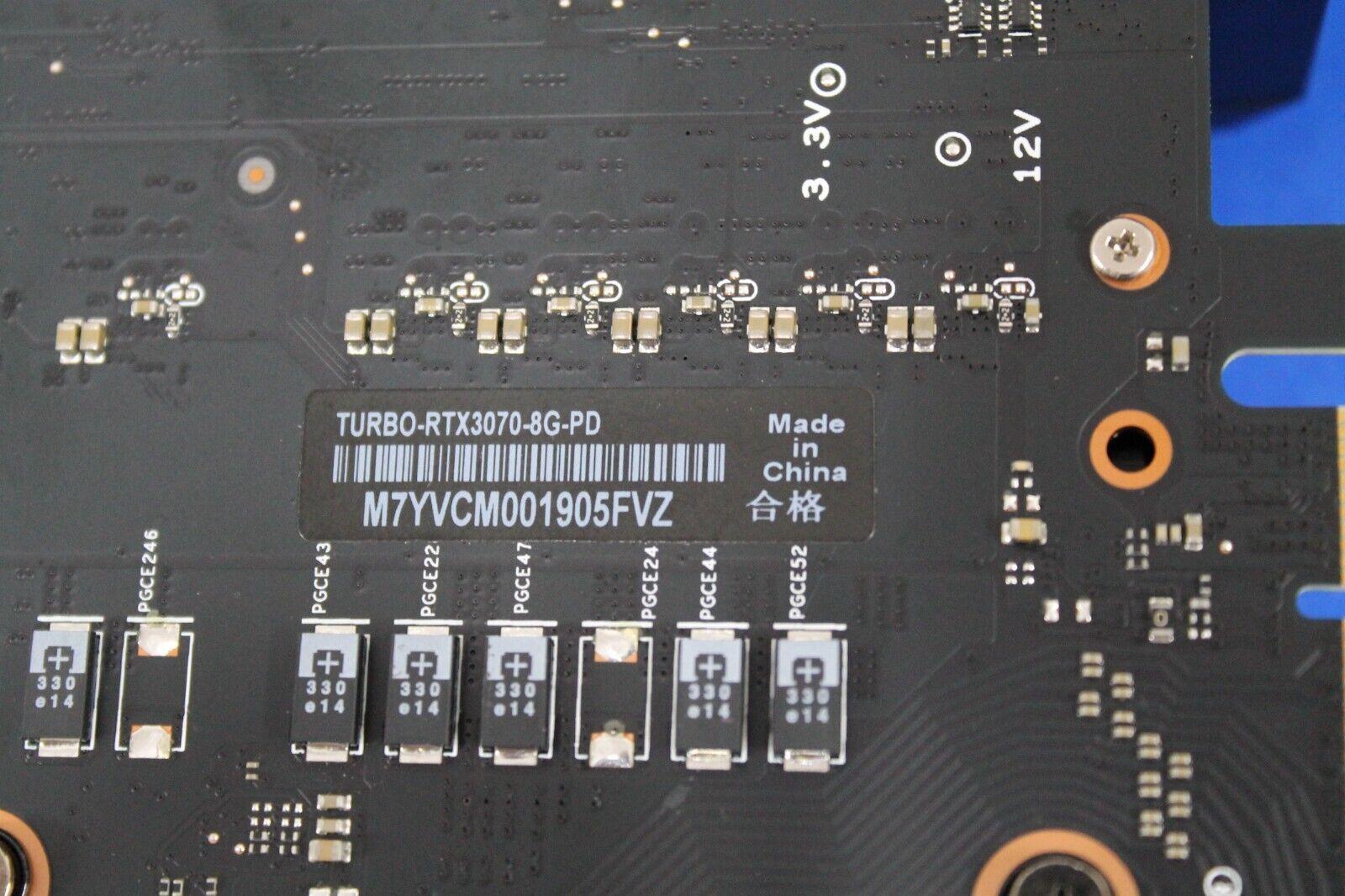 ASUS TURBO NVIDIA GEFORCE RTX 3070 8GB GDDR6 NON-LHR GRAPHICS CARD TURBO-RTX3070-8G-PD