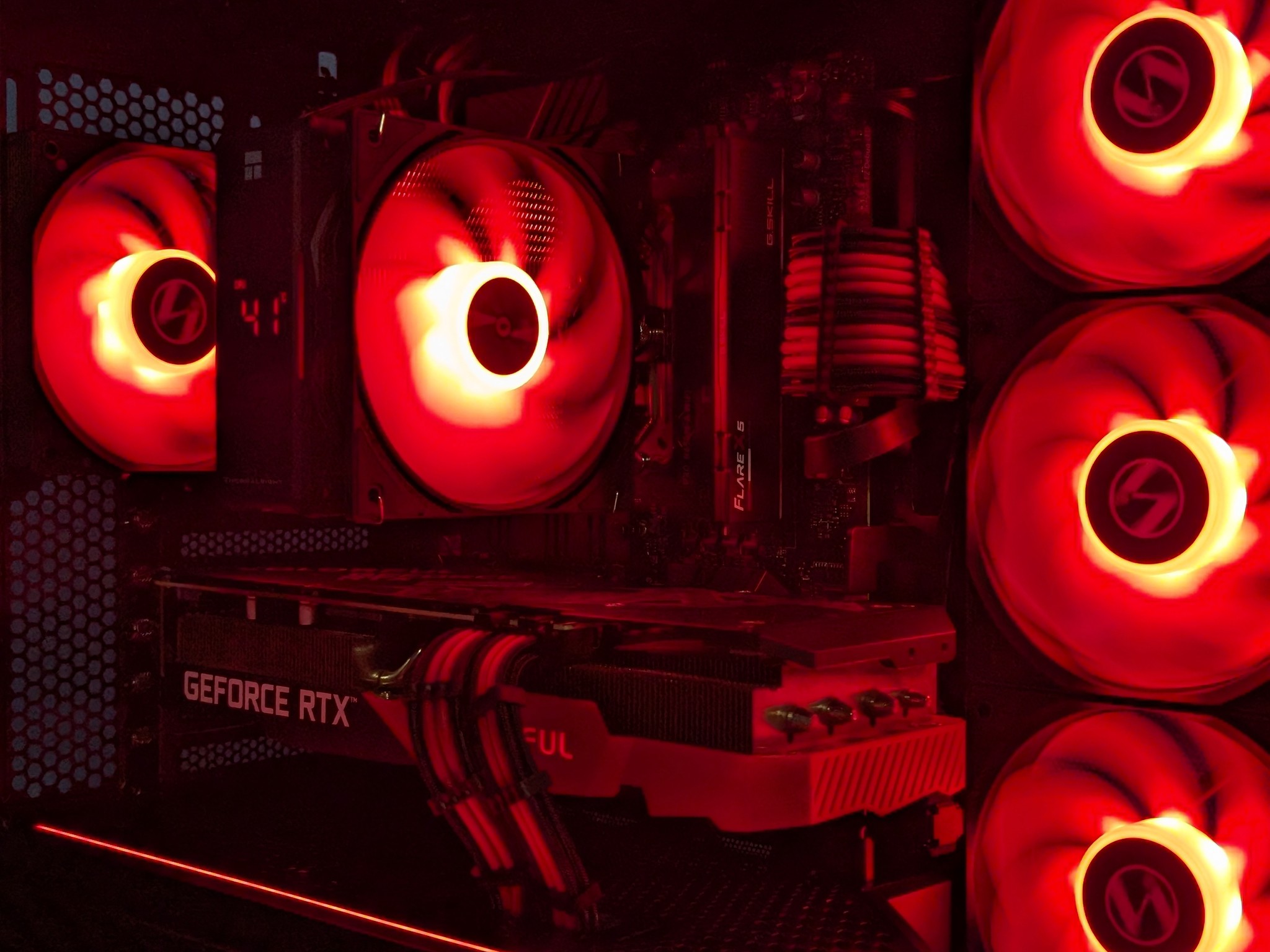 Crimson Apex | RTX 3070 | Ryzen 5 7500F | Red & Black Gaming PC
