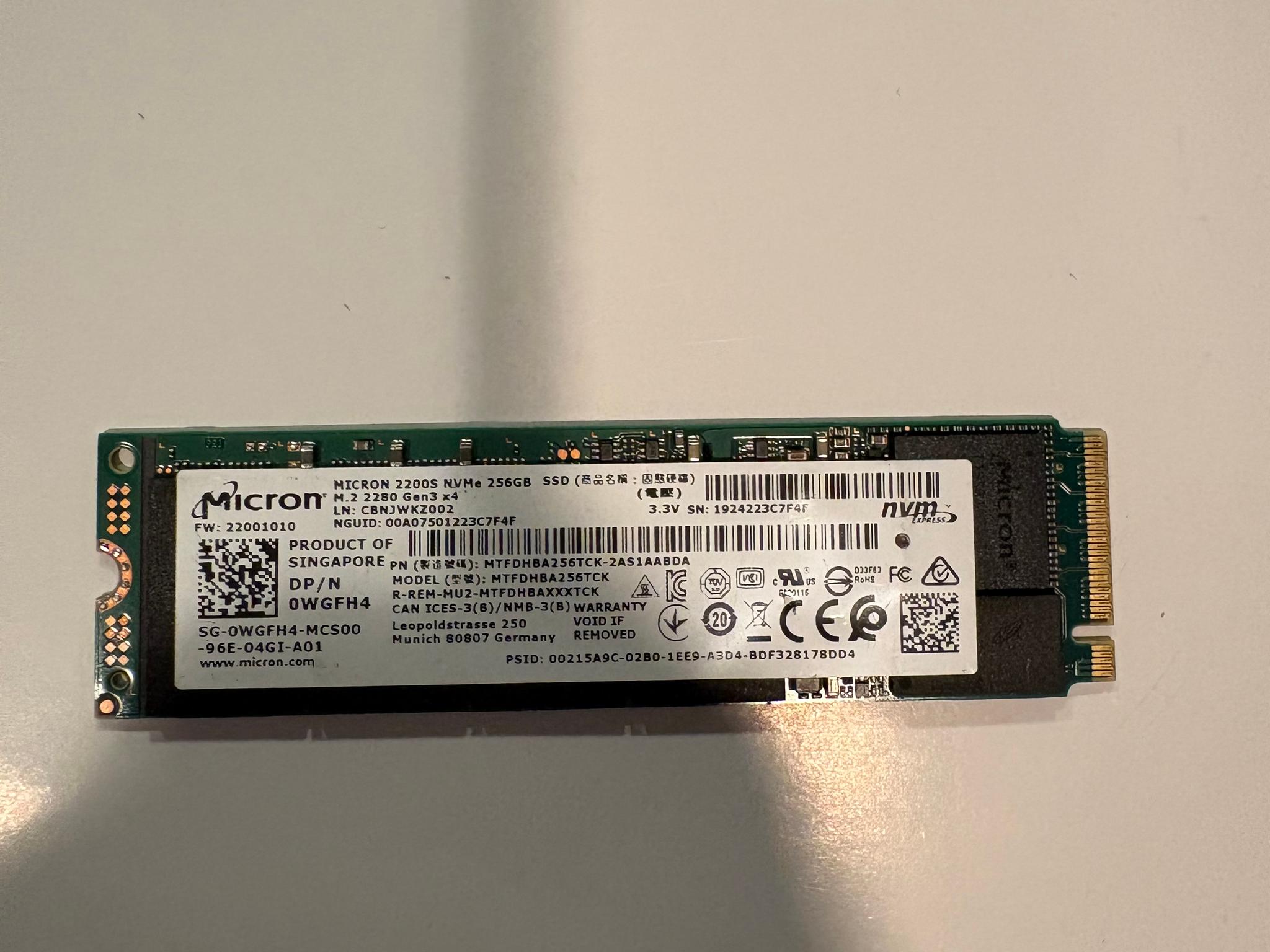 Micron 2200 256GB - Image 1