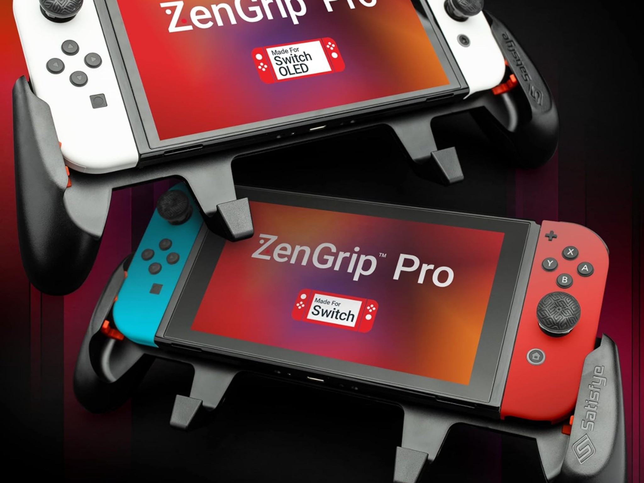 Satisfye ZenGrip Pro Gen 3 OLED Slim Bundle, Accessories Compatible with Nintendo Switch