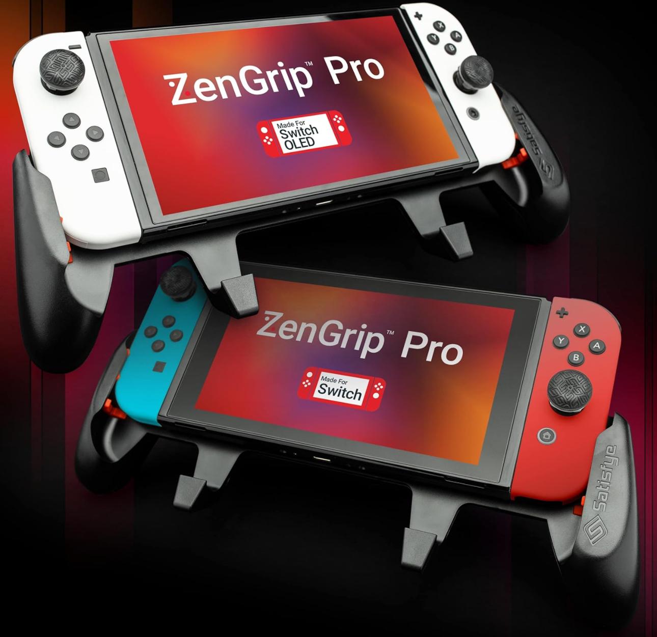 Satisfye ZenGrip Pro Gen 3 OLED Slim Bundle, Accessories Compatible with Nintendo Switch