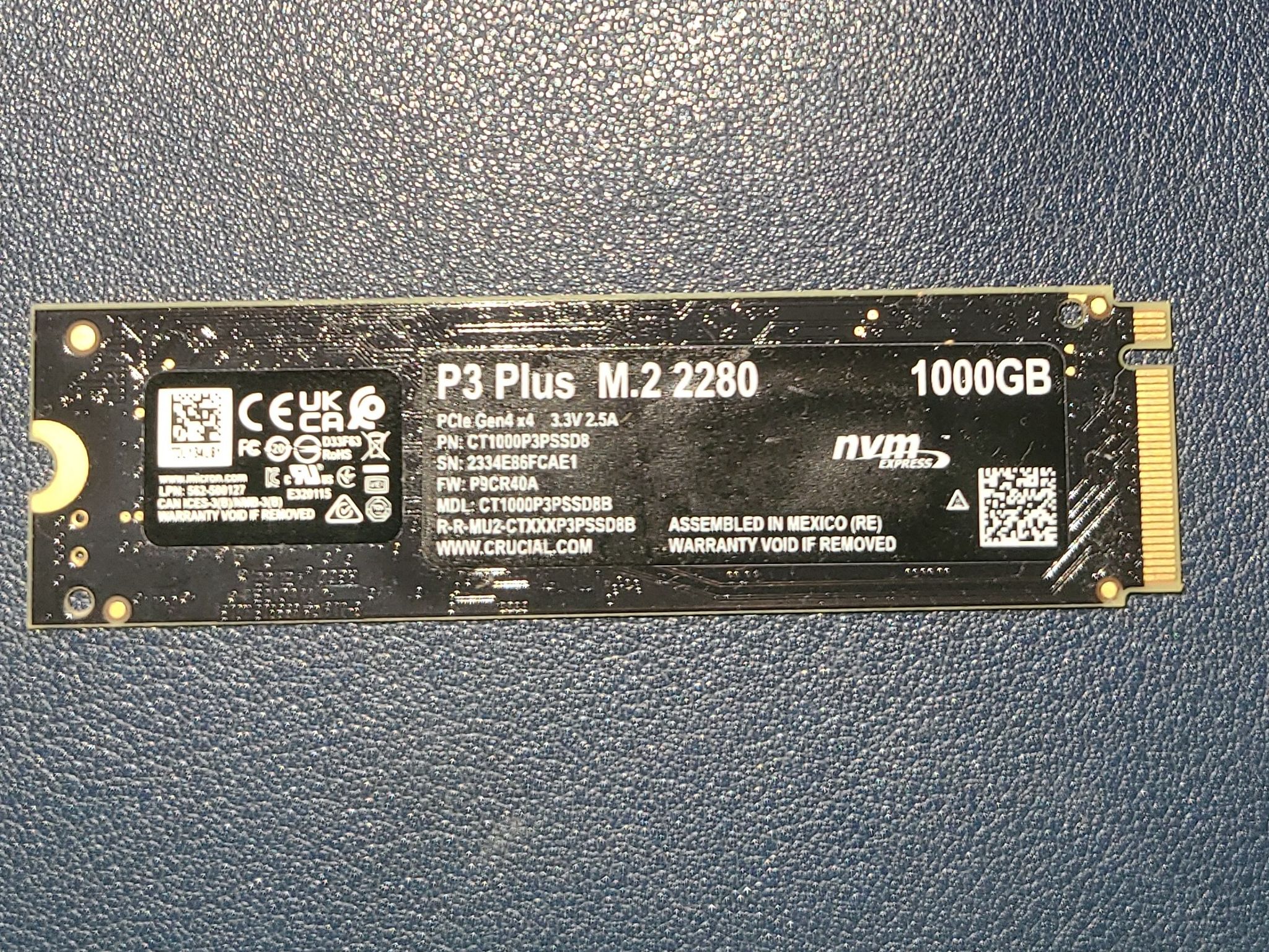 1 TB Crucial P3 Plus Gen 4 M.2 Drive