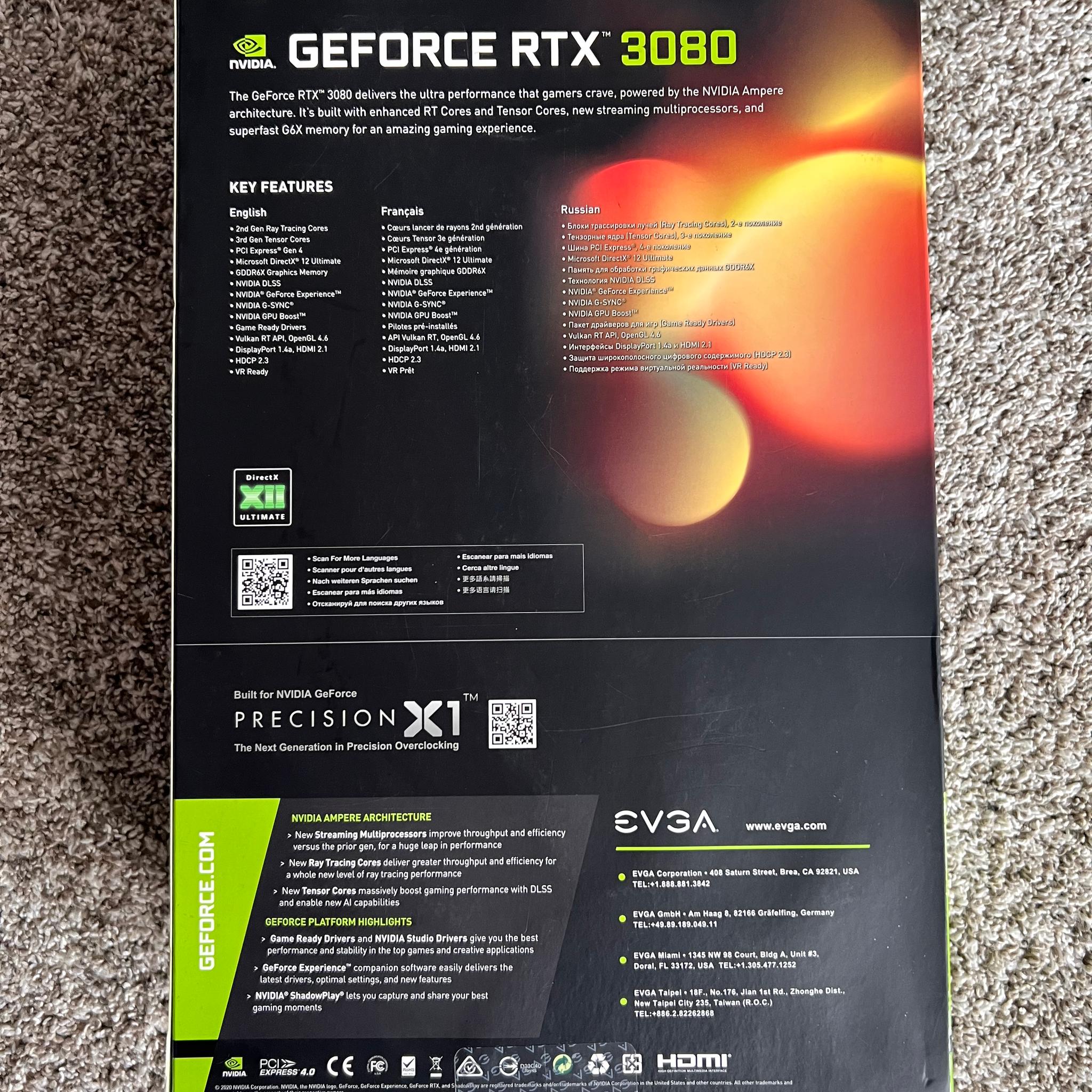 EVGA FTW3 ULTRA GAMING GeForce RTX 3080 - 10GB GDDR6X