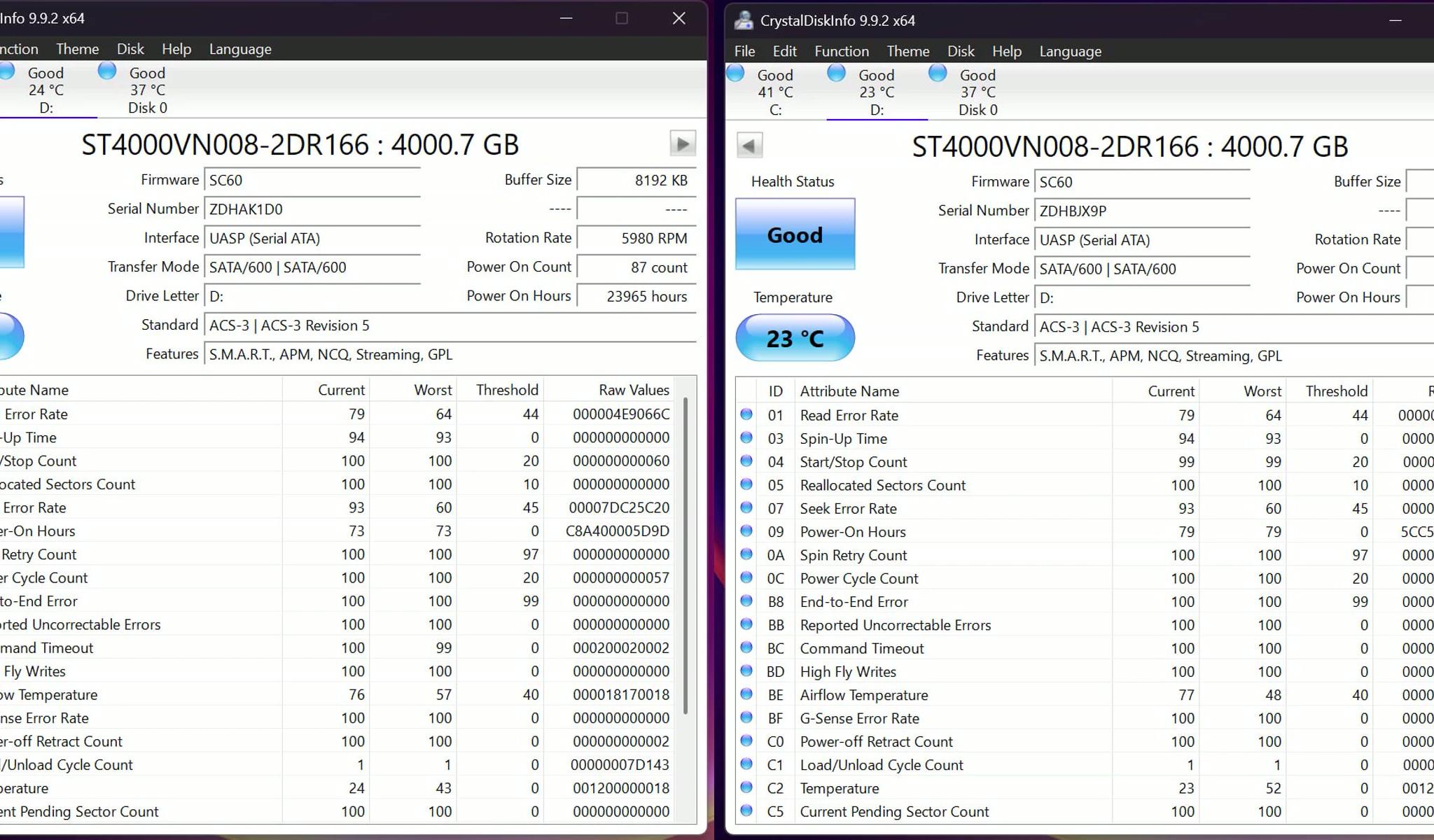 Seagate 4TB SATA HDDs — IronWolf + Enterprise