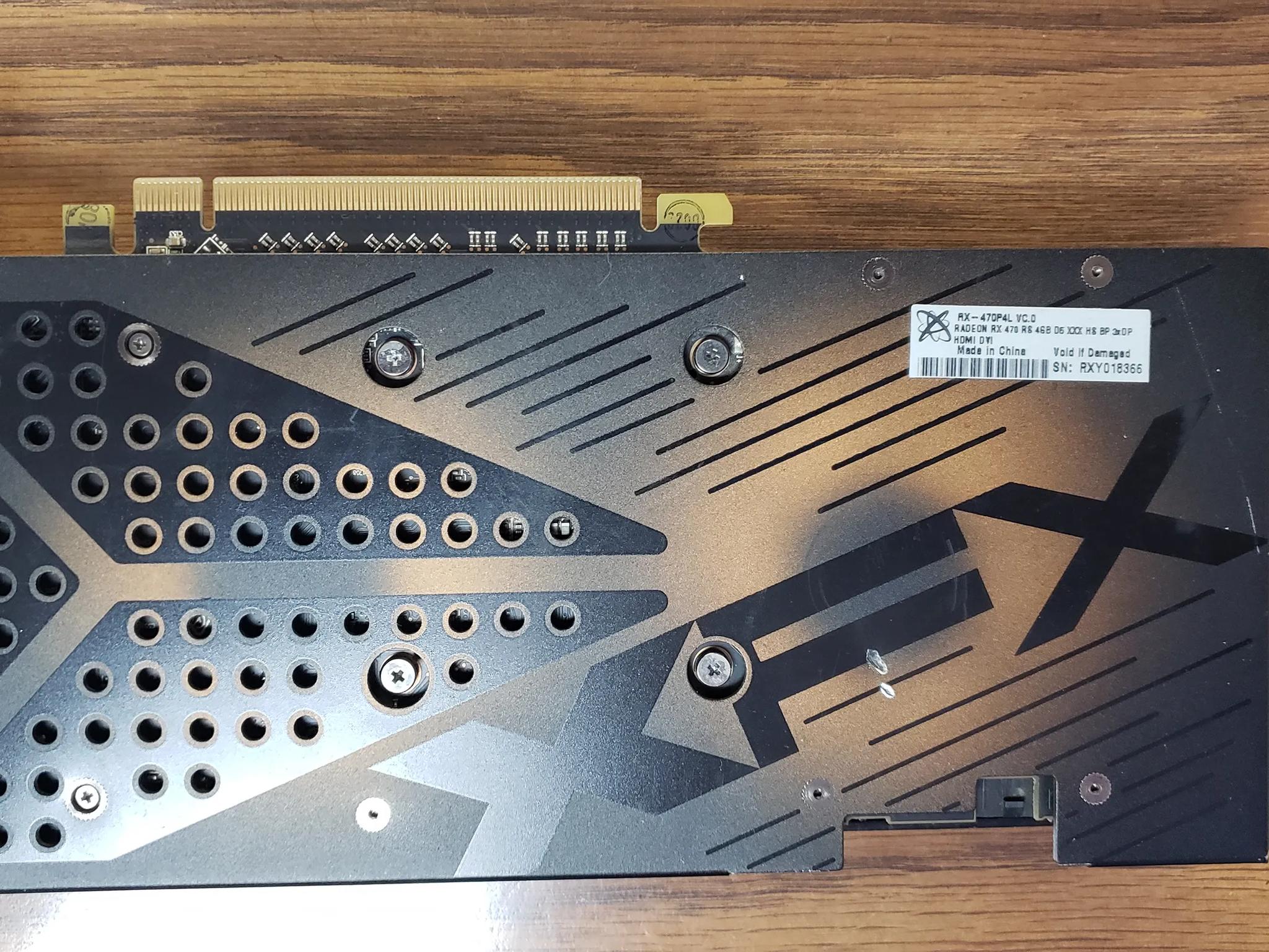 XFX RX 470 graphics card with Hot Swap fans 4gb memory
