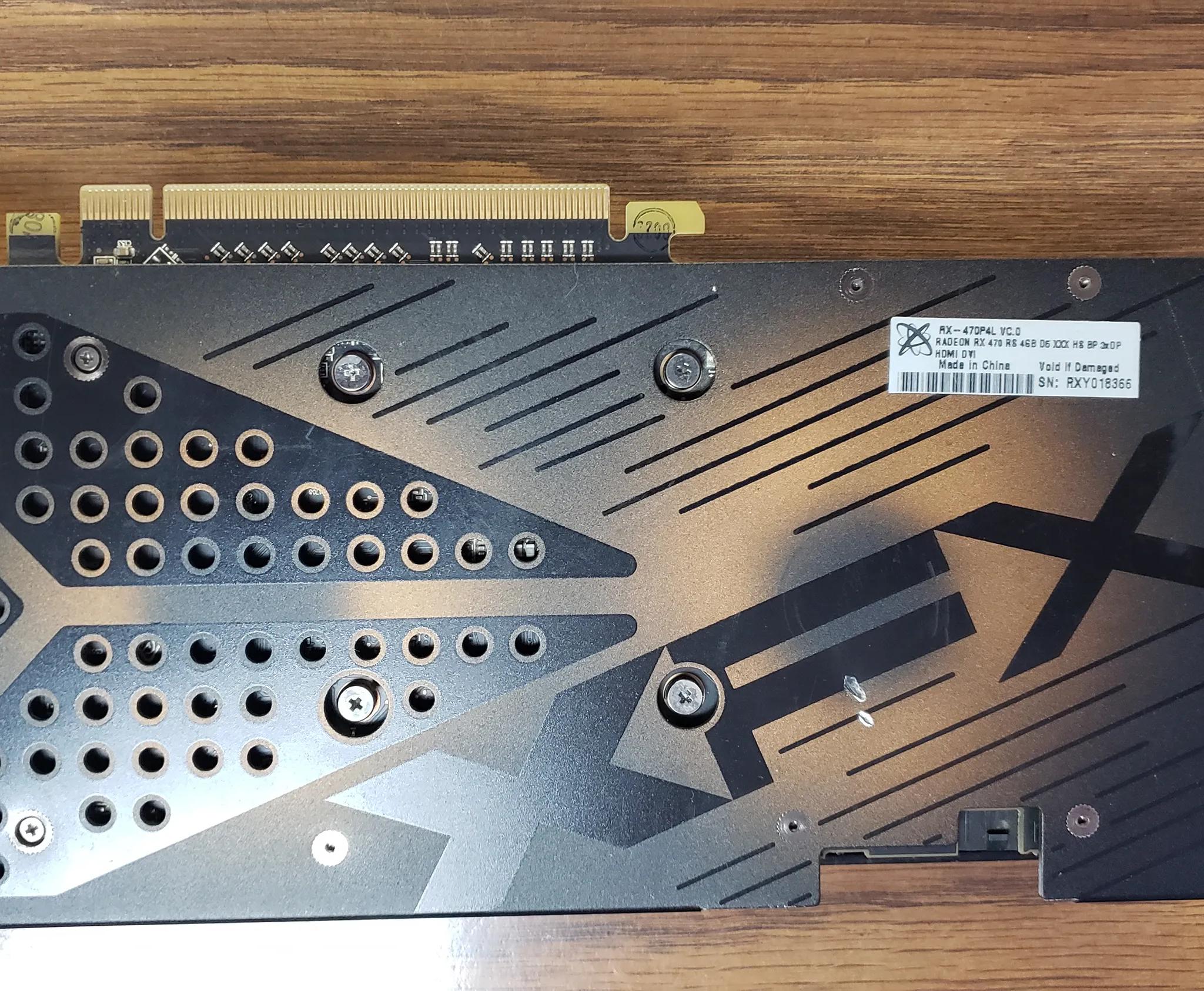 XFX RX 470 graphics card with Hot Swap fans 4gb memory