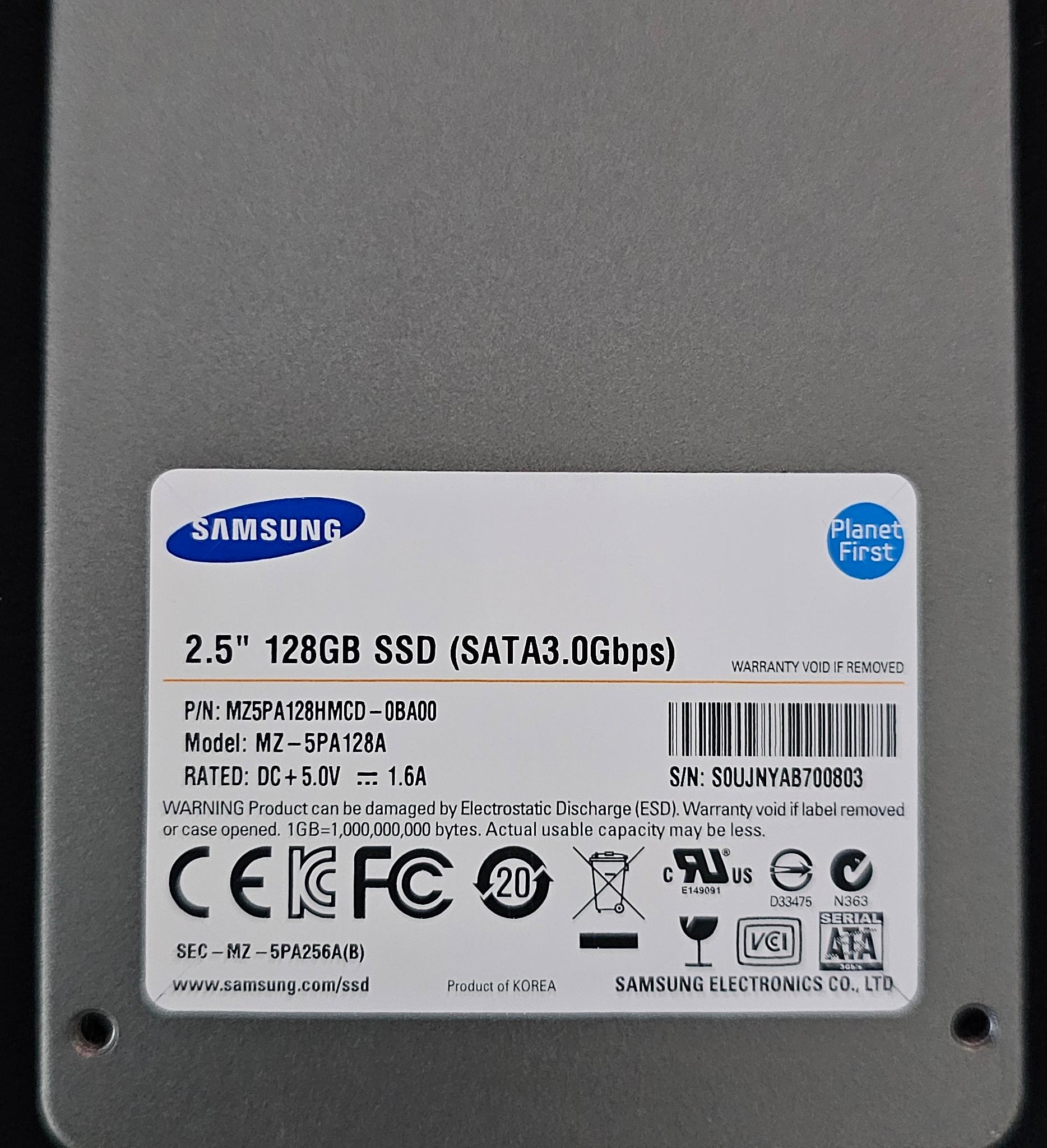 Samsung 470 Series 128GB SATAII 2.5"x9mm SSD