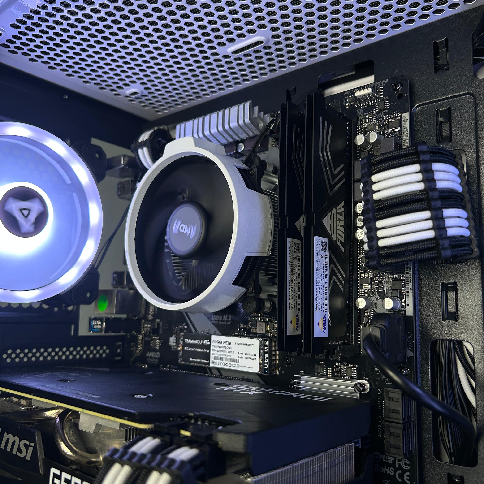 ⚫️⚪️⚫️ | MSI RTX 3060 Ti | Ryzen 5 5600 | Neo Forza 16GB 3600Mhz | 1TB NVME