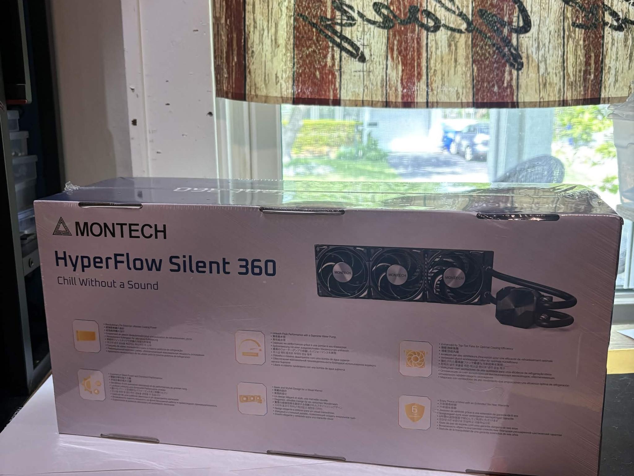 Montech HyperFlow Silent 360 AIO Liquid CPU Cooler 360mm New/Open Box (ED)