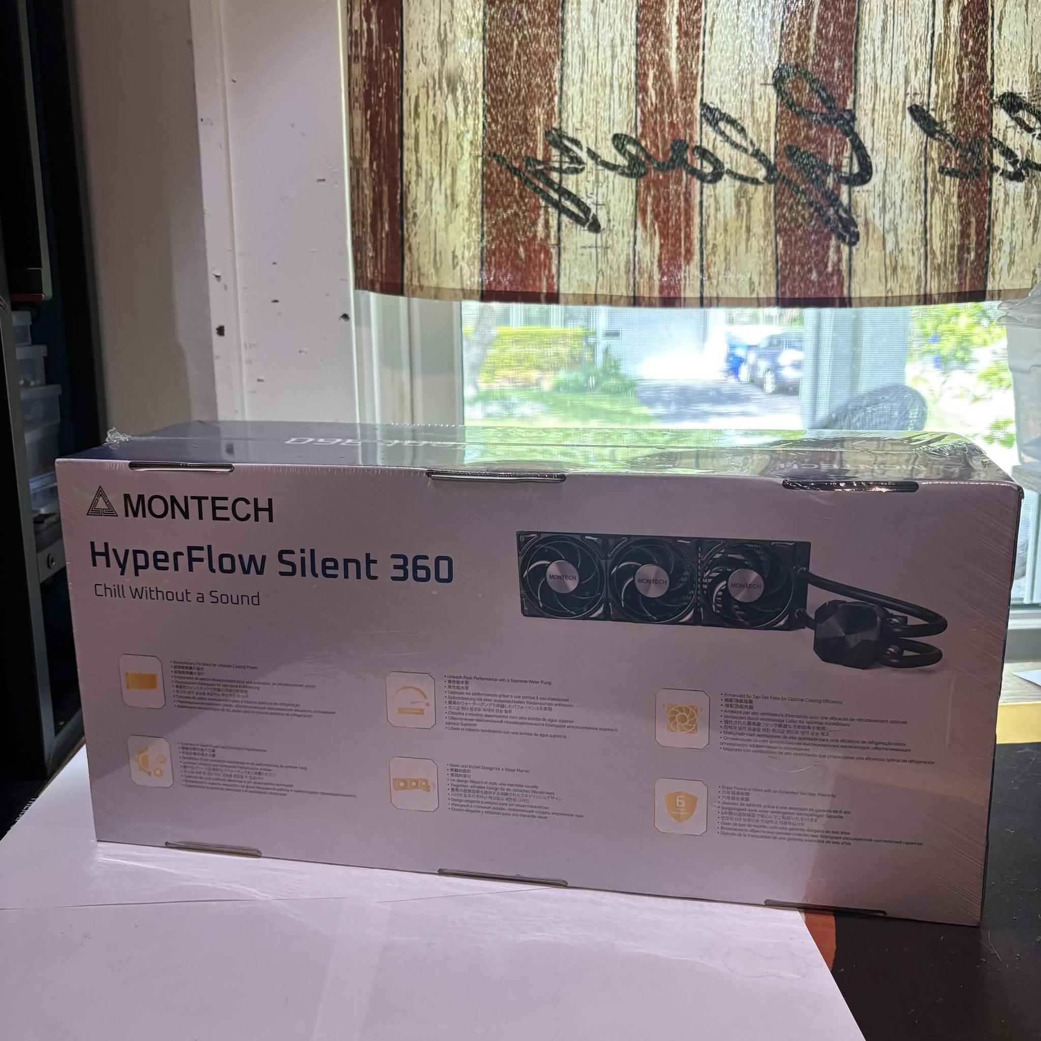 Montech HyperFlow Silent 360 AIO Liquid CPU Cooler 360mm New/Open Box (ED)