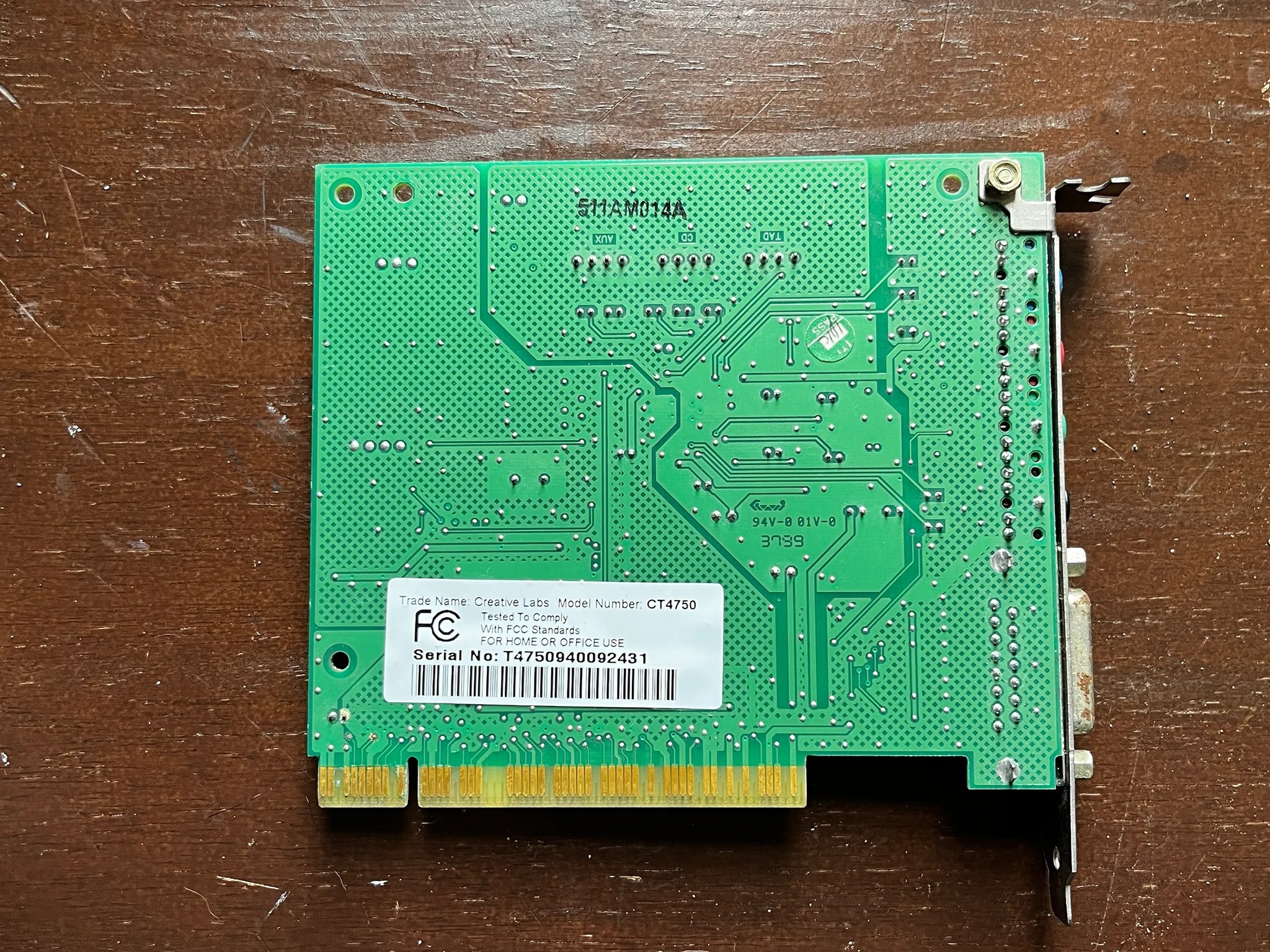 Creative Labs Sound Blaster 128 PCI Sound Card Model CT4750