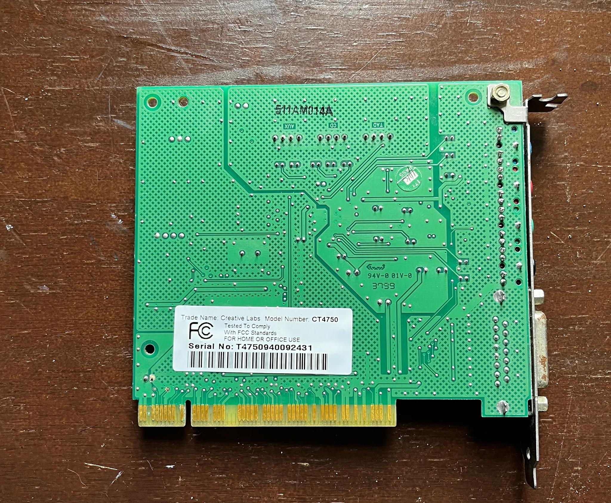 Creative Labs Sound Blaster 128 PCI Sound Card Model CT4750