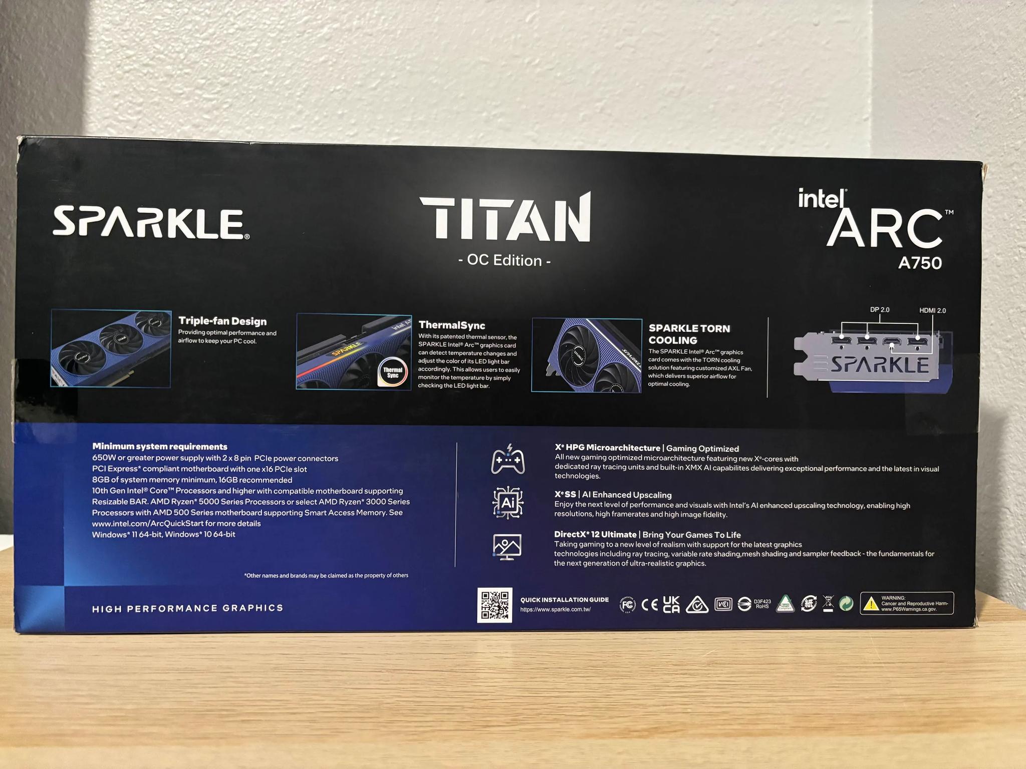 Sparkle Intel Arc A750 Titan OC Edition