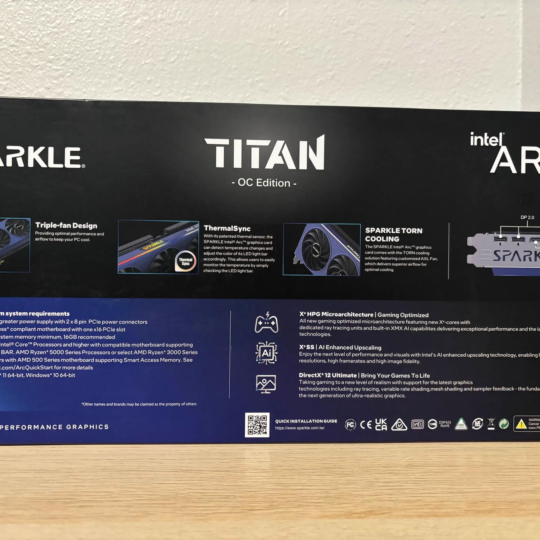 Sparkle Intel Arc A750 Titan OC Edition