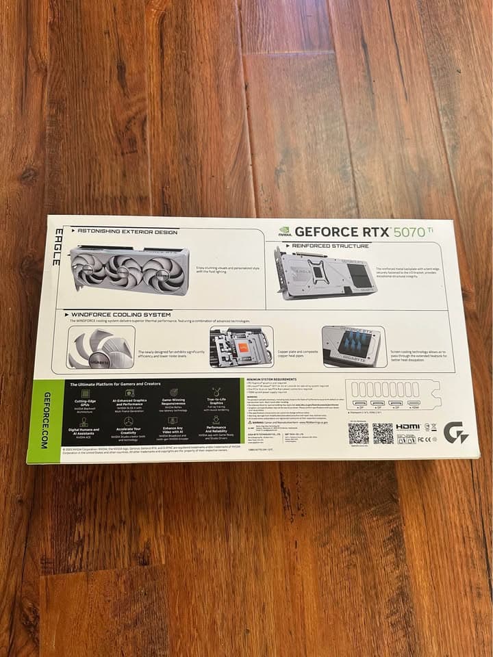 BNIB GIGABYTE Eagle OC ICE GeForce RTX 5070 Ti 16GB GDDR7