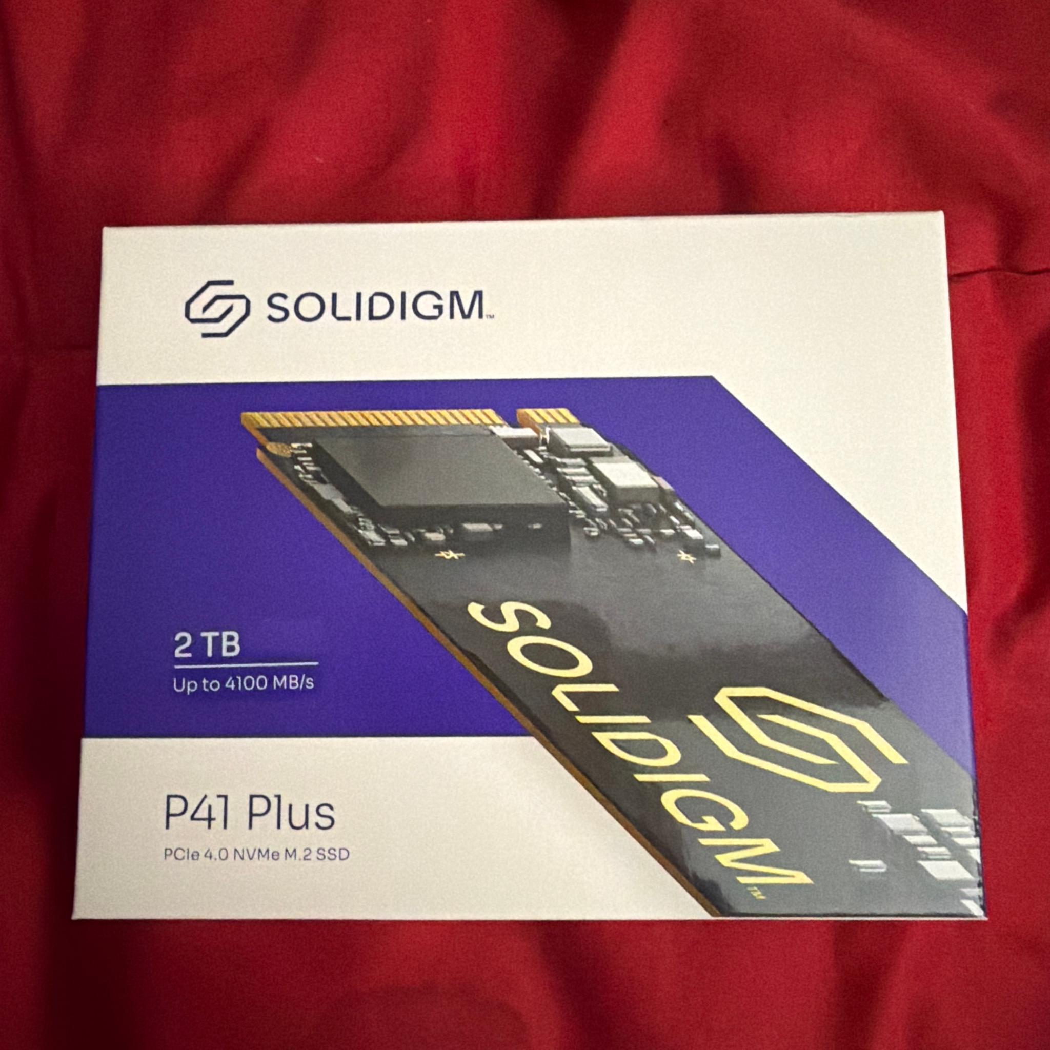 2TB SSD Solidigm P41 Plus New In Box PCIe 4.0 NVME M.2 SSD 2280