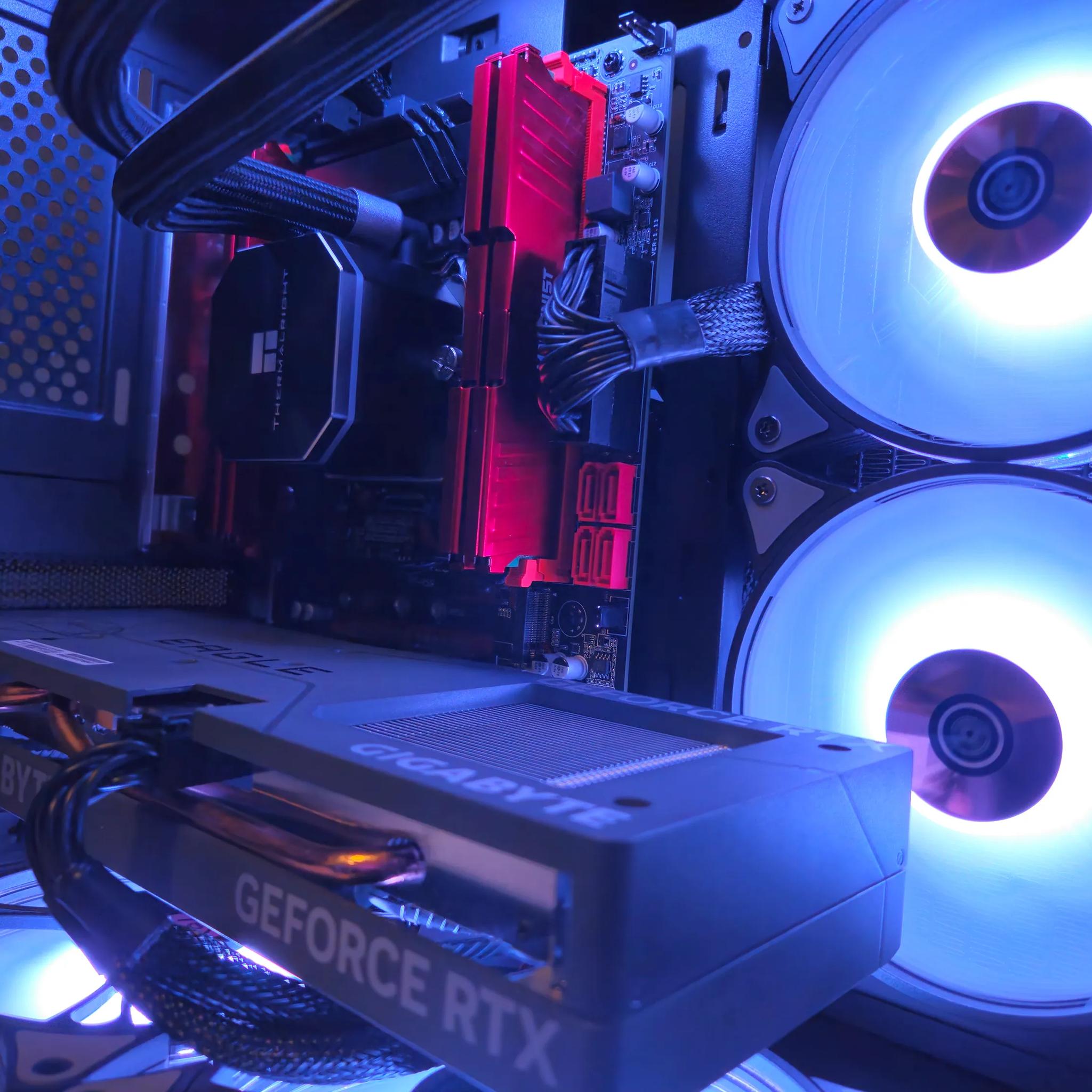 Dark Side Liquid cooled RIG Intel inte 14 Core / 64GB DDR4 / 1TB SSD / RTX 4060