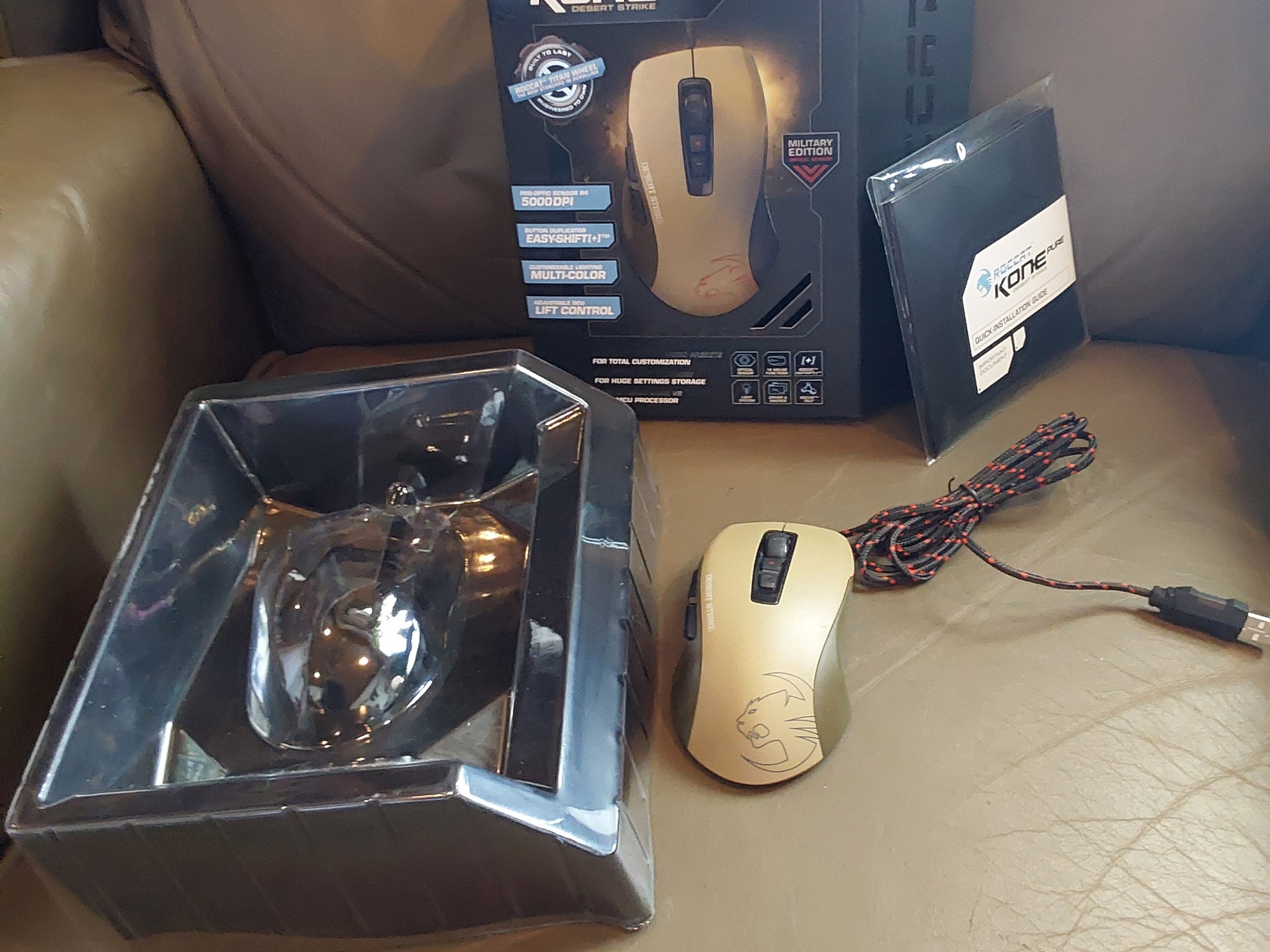 ROCCAT KONE Pure Military Edition Core Performance, USB Wired Optical Gaming Mouse - Desert Strike