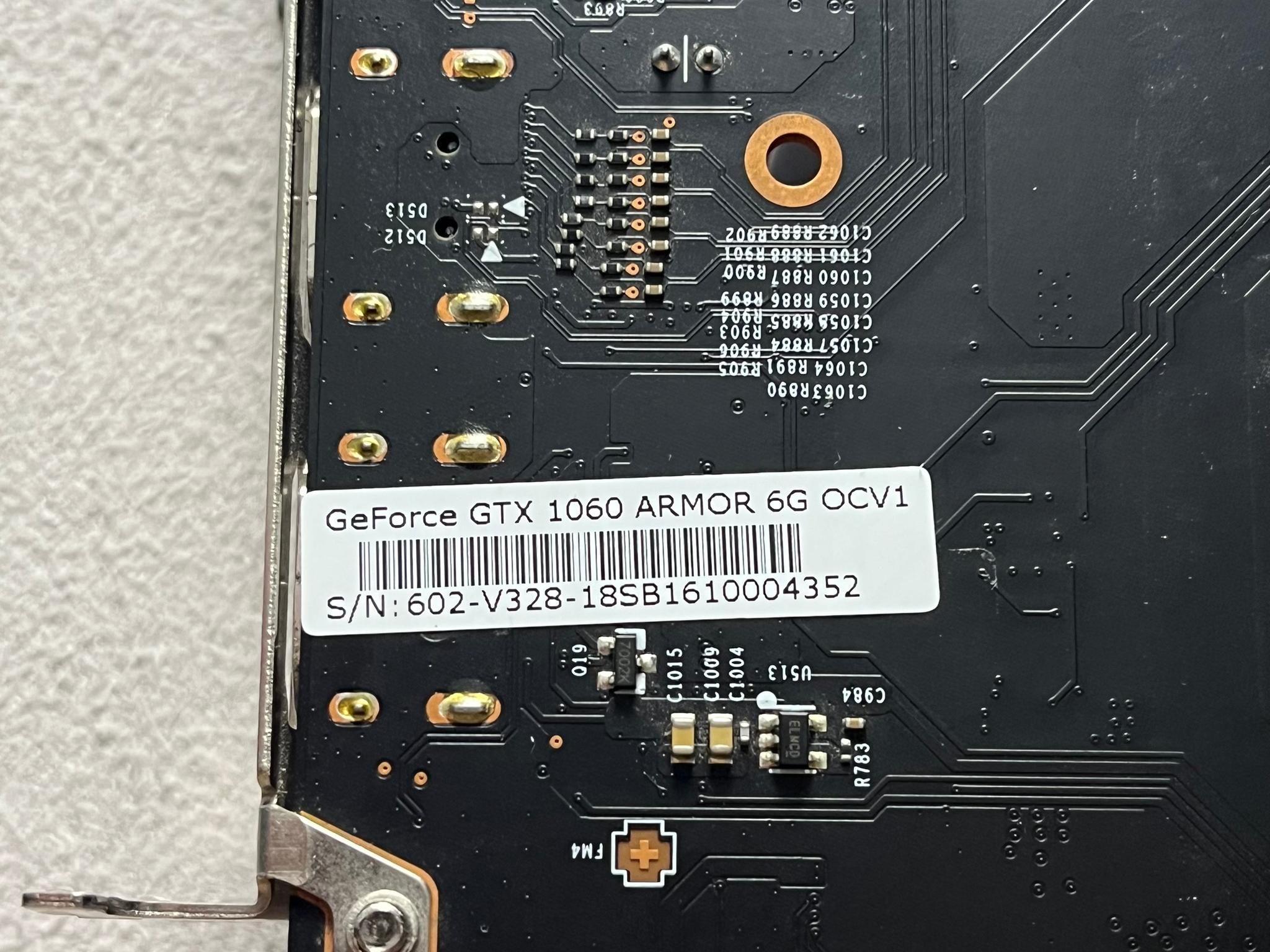 MSI NVIDIA GeForce GTX 1060 ARMOR 6GB