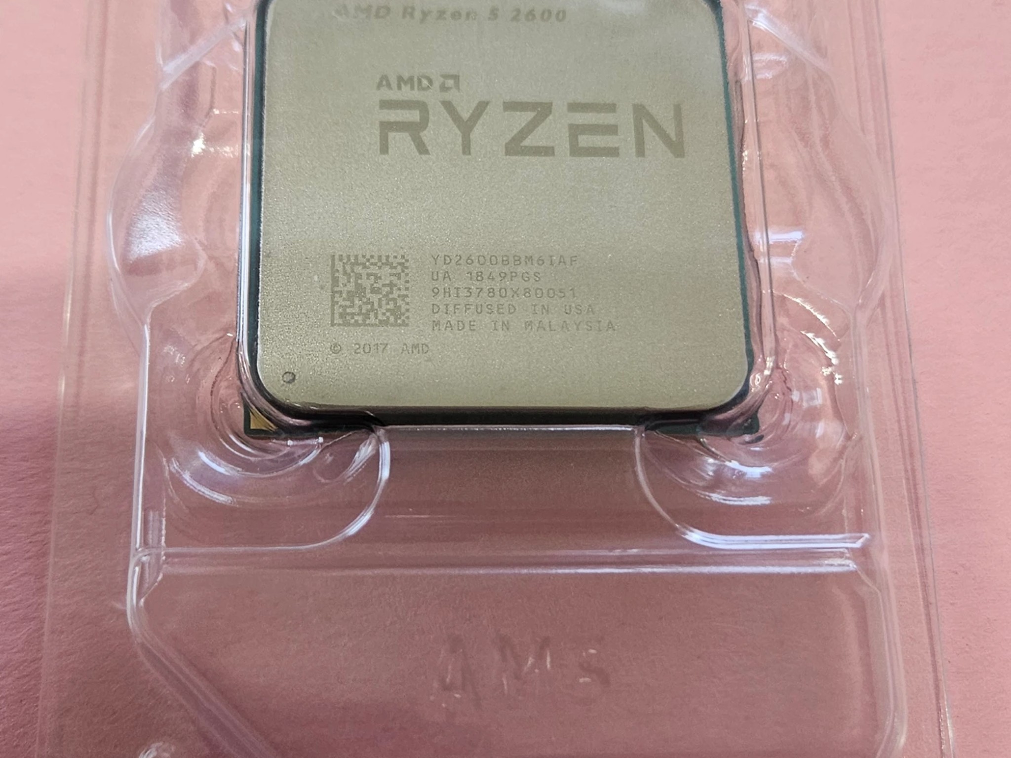 AMD Ryzen 5 2600 Six-Core 3.4-3.9 GHz 65W Socket AM4 CPU Processor
