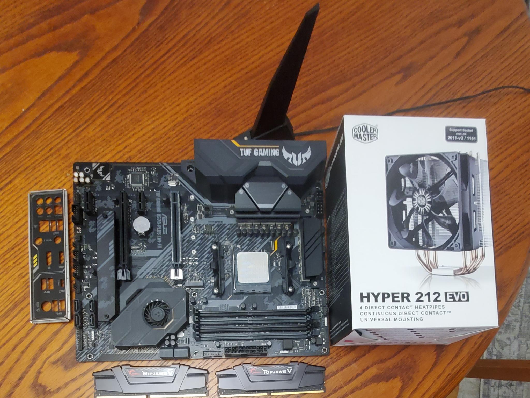 Pre-owned bundle AMD Ryzen 3950X CPU, ASUS TUF Gaming X570 BOARD, G.SKILL RipJaw 32GB RAM, Cooler