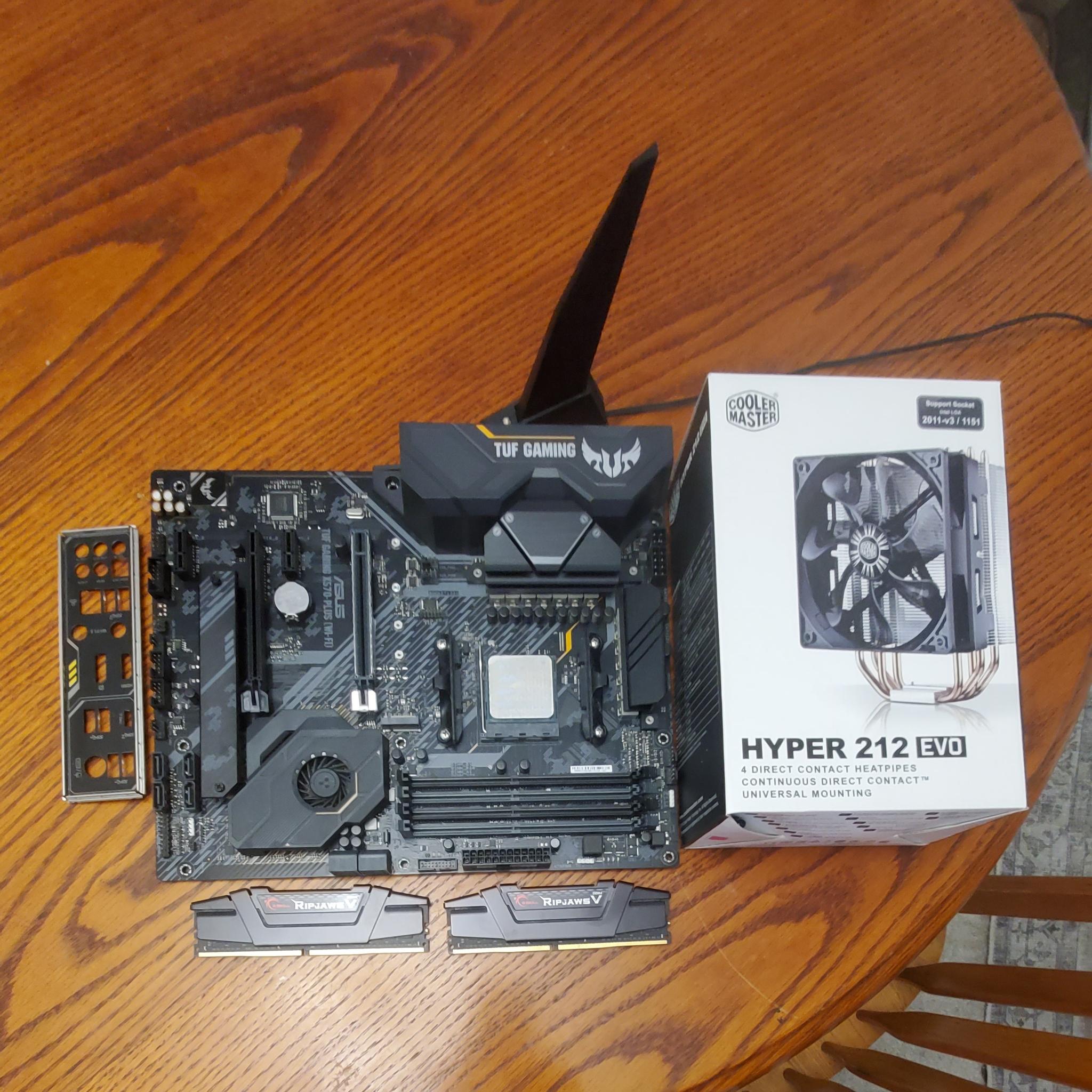 Pre-owned bundle AMD Ryzen 3950X CPU, ASUS TUF Gaming X570 BOARD, G.SKILL RipJaw 32GB RAM, Cooler