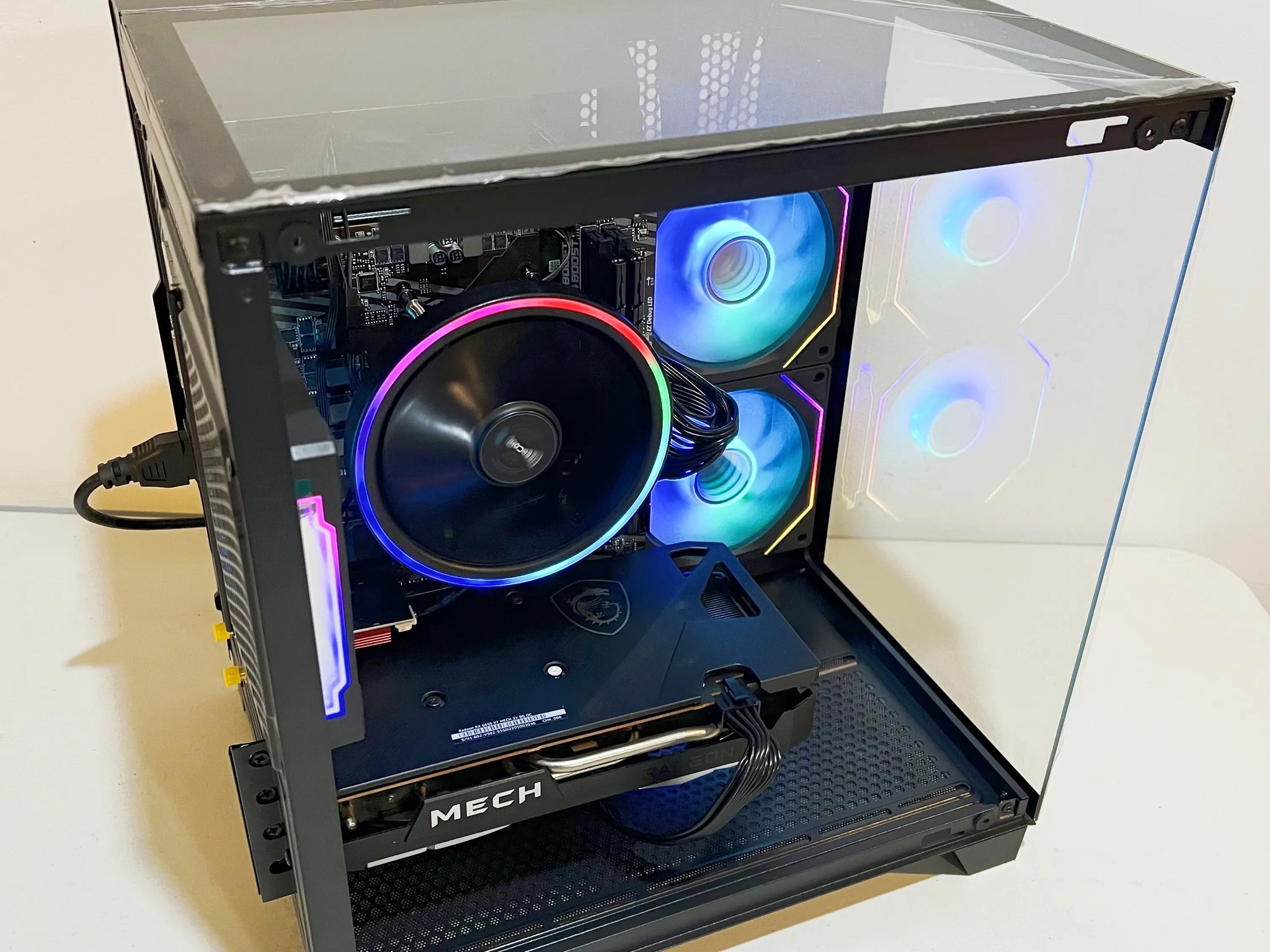 Full-view Design RX 6650 XT|R5-5600|1TB M.2|16GB RAM |WIFI|ARGB Fans|-DepxTech Pre-Built PC