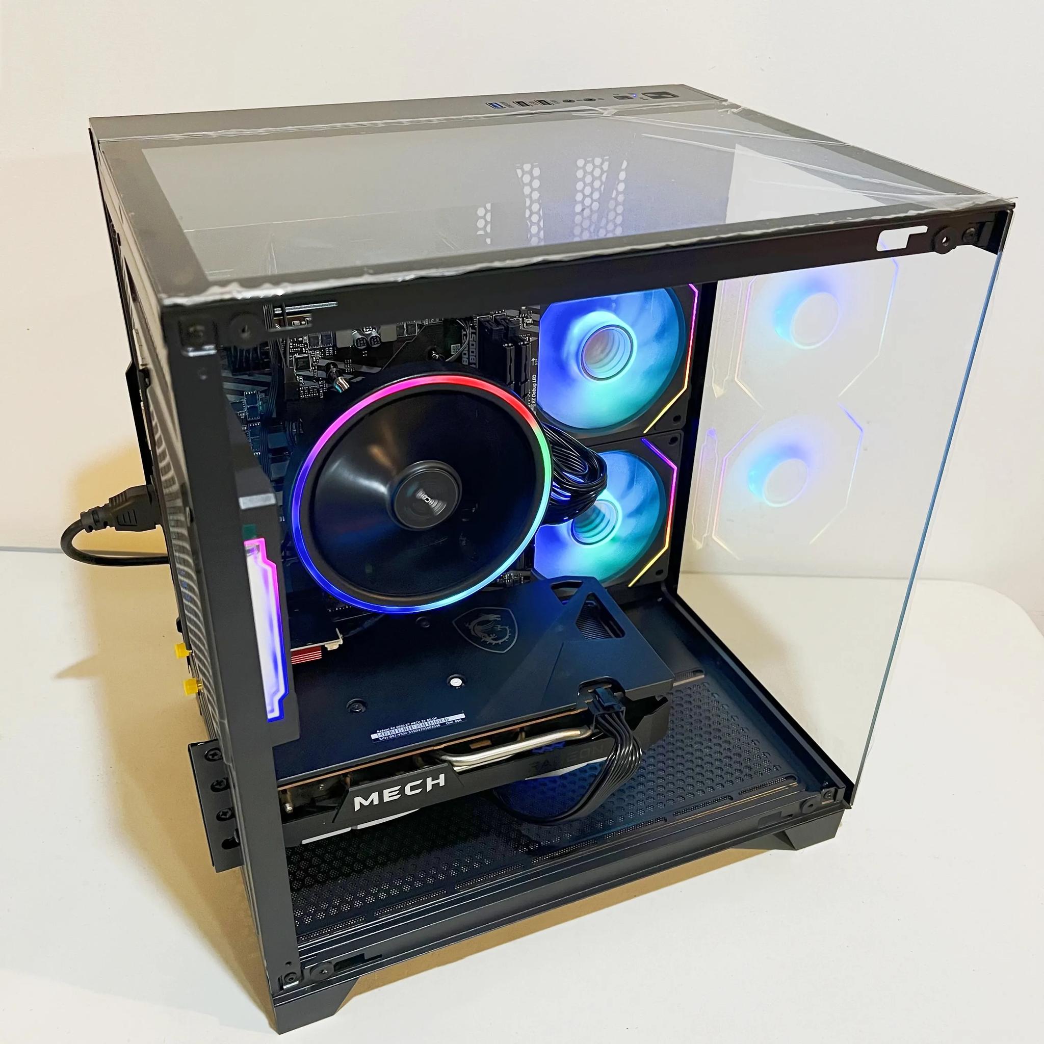 Full-view Design RX 6650 XT|R5-5600|1TB M.2|16GB RAM |WIFI|ARGB Fans|-DepxTech Pre-Built PC