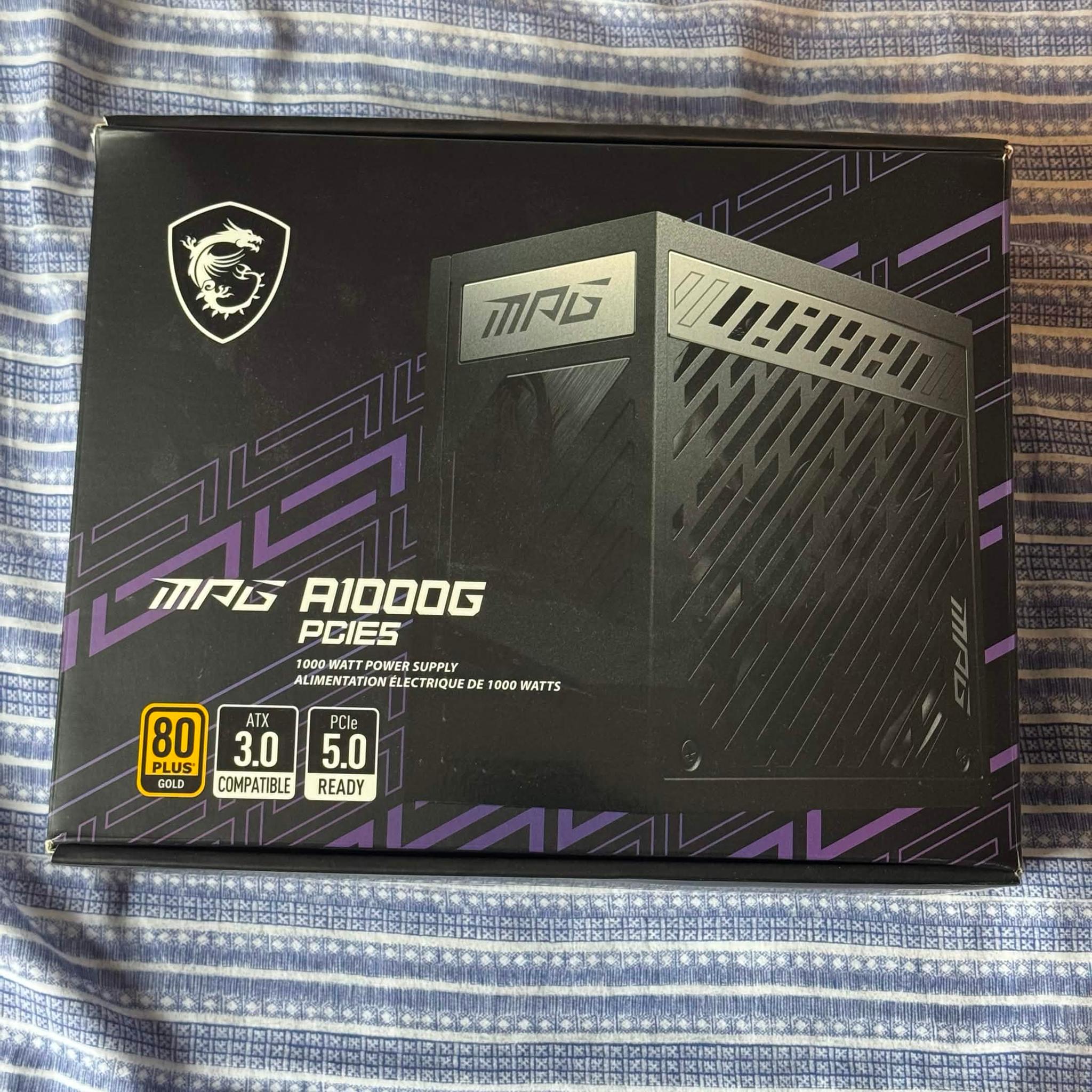 MSI MPG A1000G PCIE5 Power supply PSU