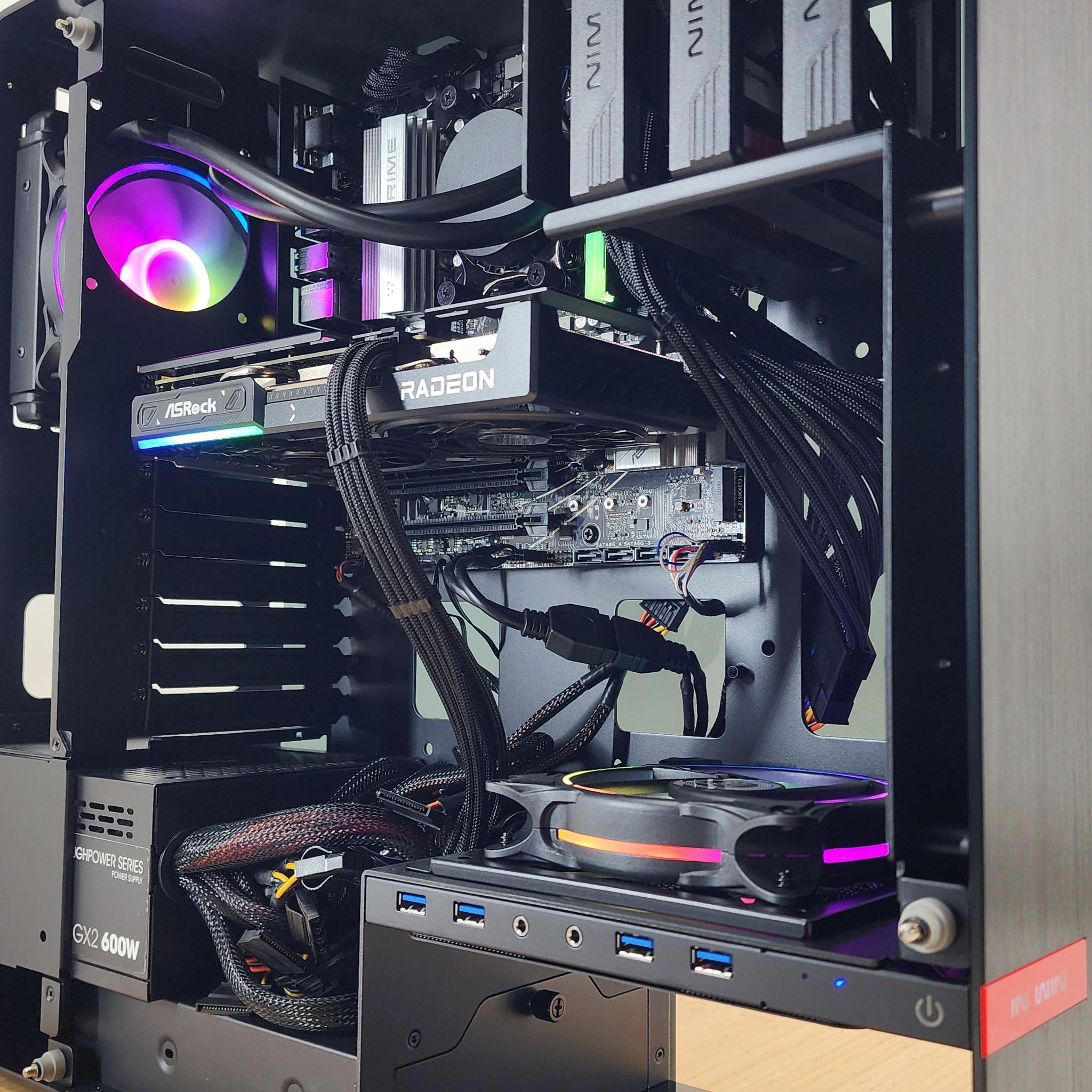 Gaming PC Ryzen 5 7600X 16GB RAM 500GB SSD RX 9060 8GB Windows 11 Computer