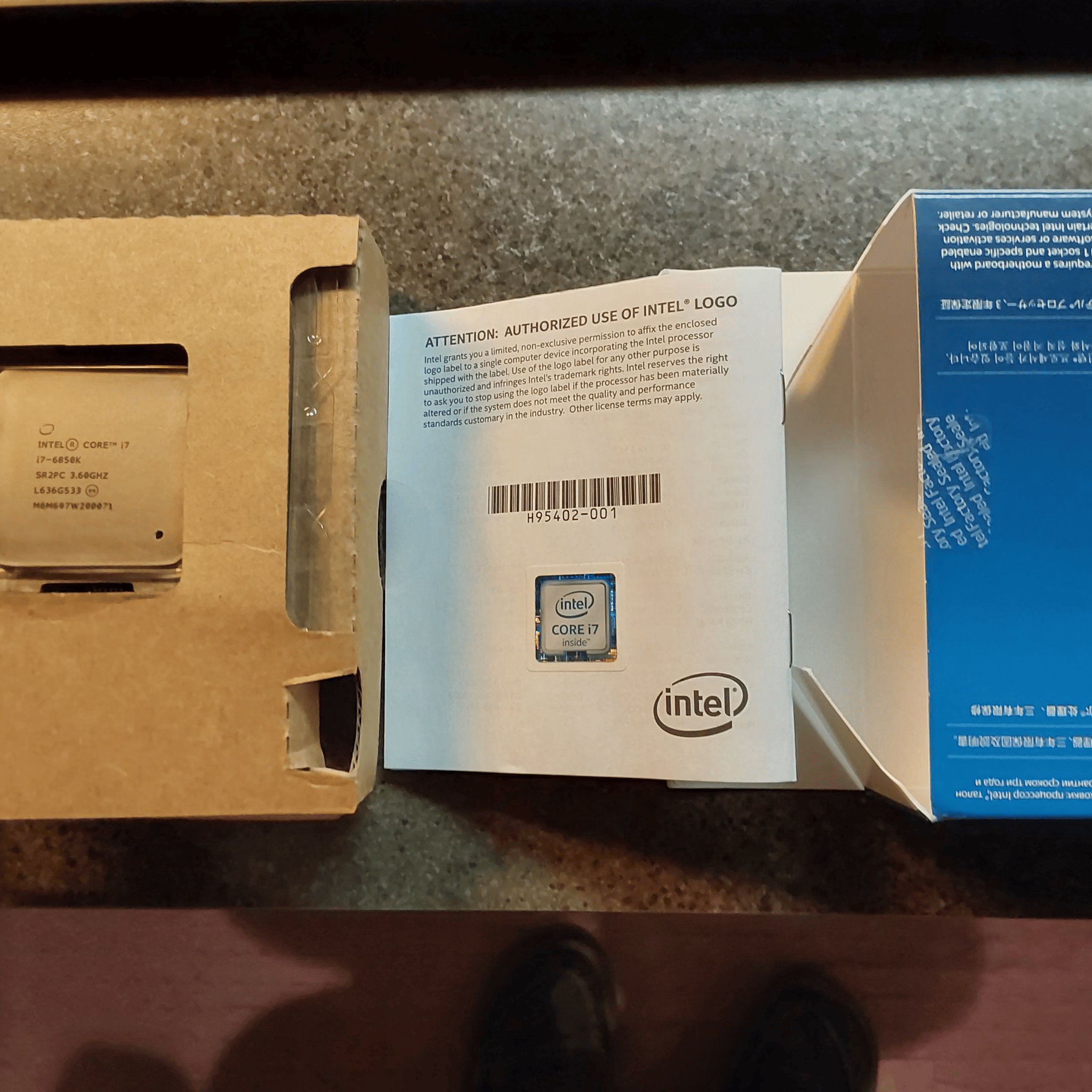 Pre-Owned Intel i7 6850K 3.6GHz CPU in original retail box