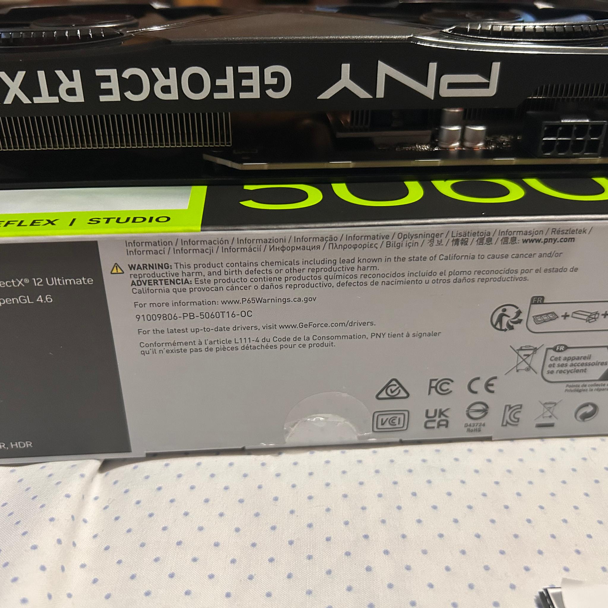 PNY GeForce RTX 5060 TI Overclocked 16 GB GDDR7