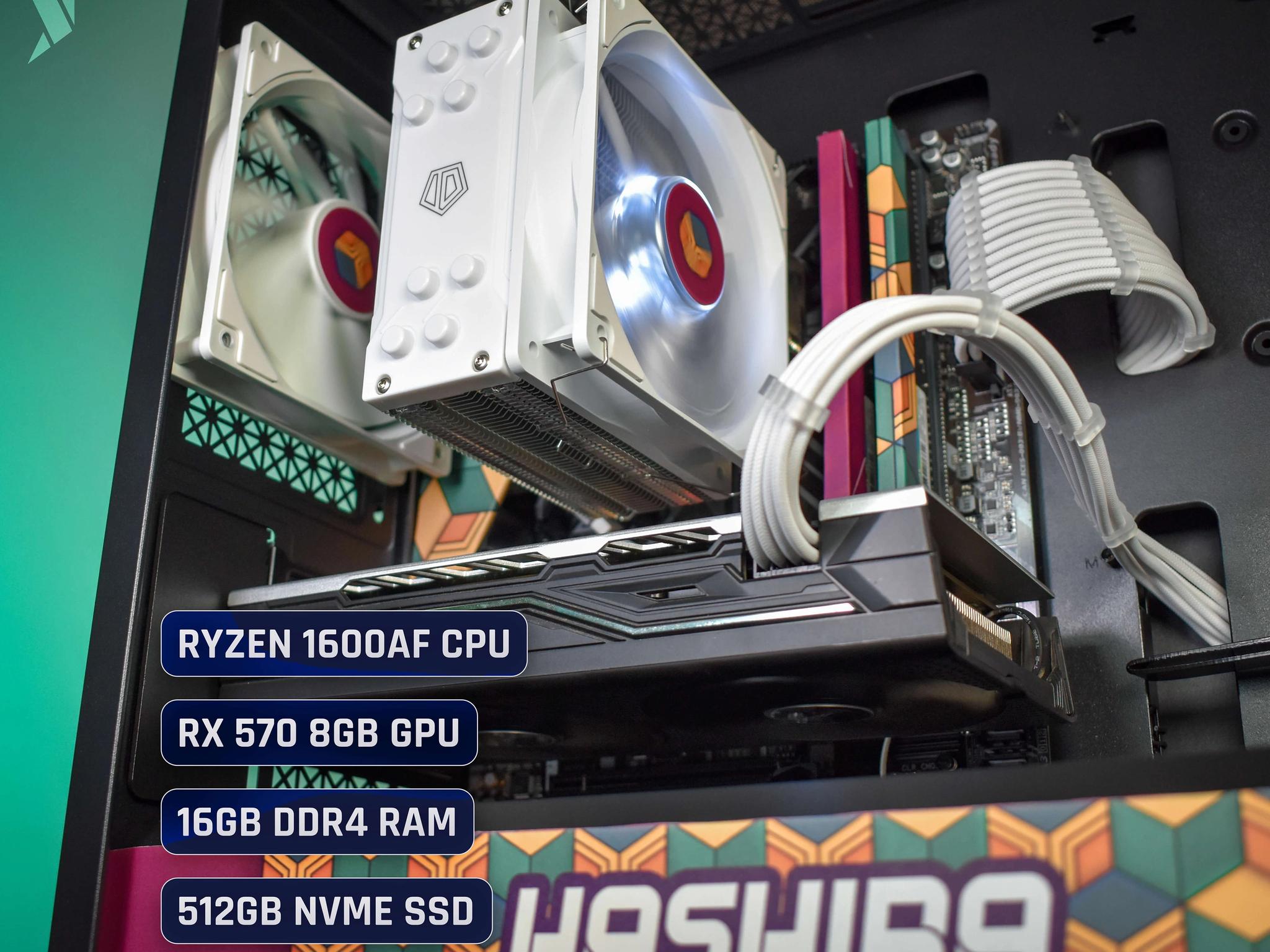 🌊 Giyu-Demon Slayer PC | Ryzen 1600AF | 16GB RAM | 512GB NVME SSD | RX 570 8GB