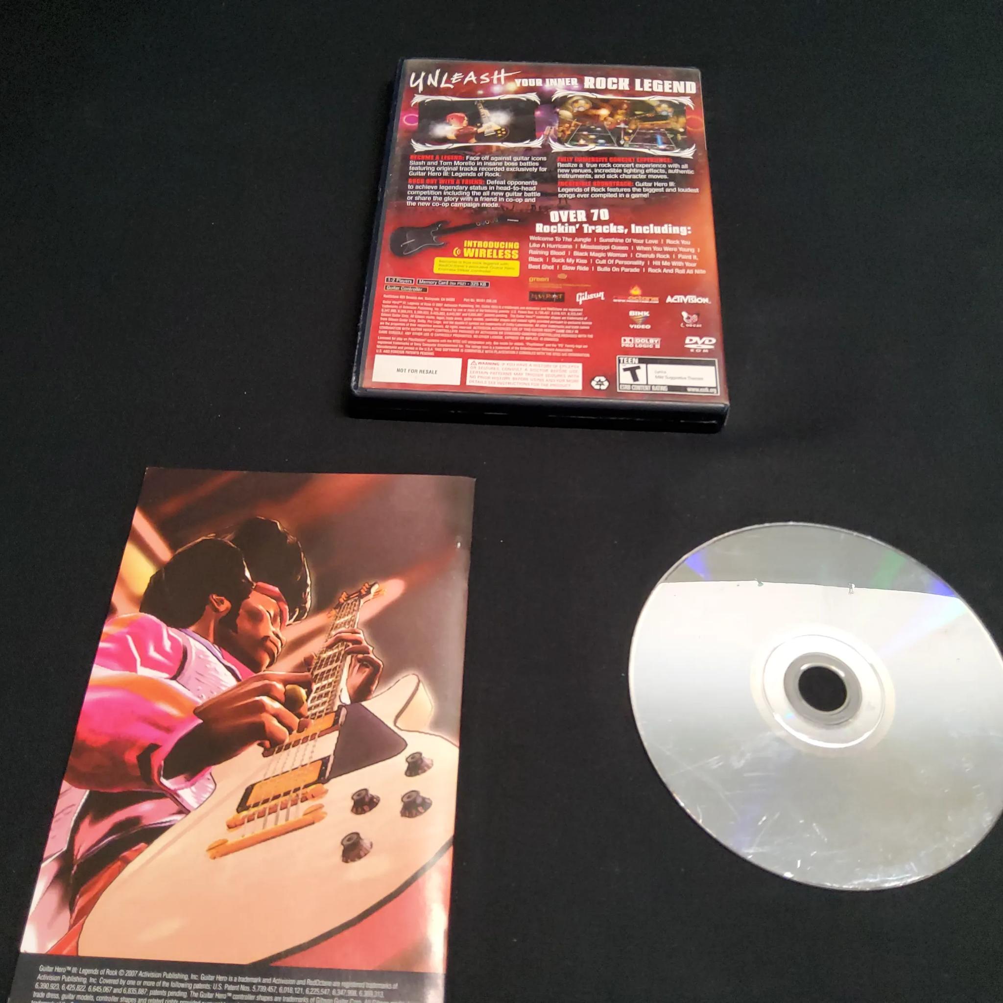 🎸Guitar Hero III 🎸+ Rock of 80's Game and Controller All Original Box Stickers Premium Strap