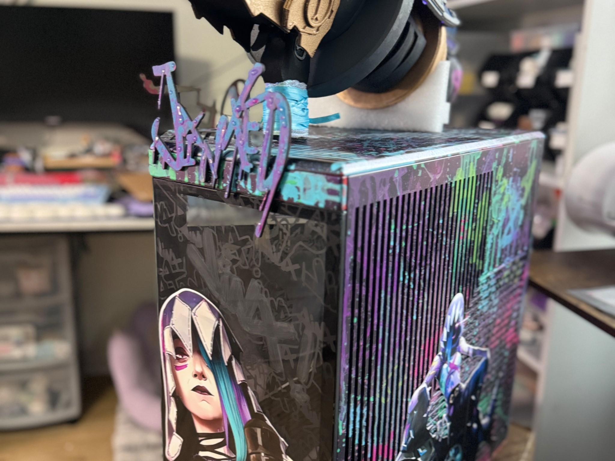 Custom PC Case - Jinx Arcane - DIY Package (Stickers/Digital File) - NOW AVAIL!