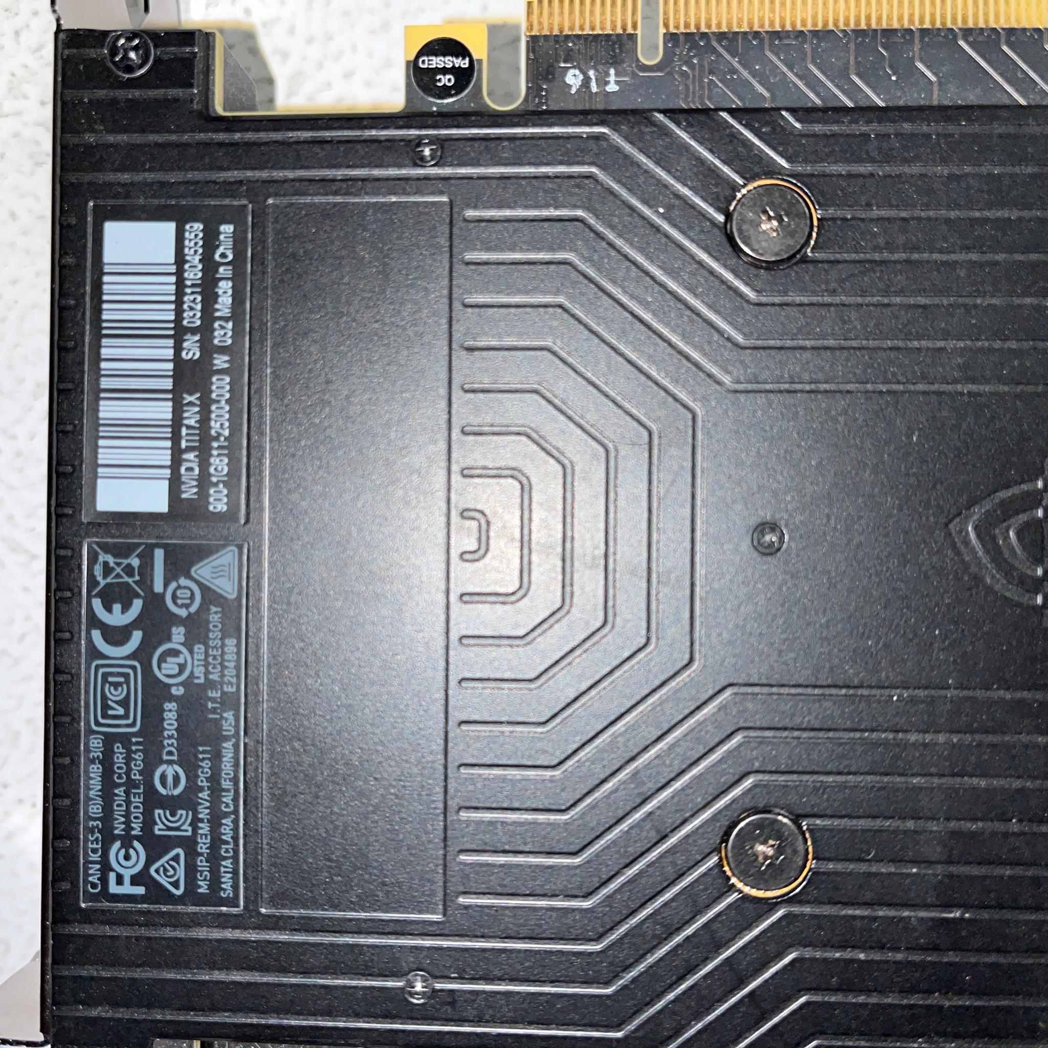 NVIDIA Titan X Pascal 12GB GDDR5X – Graphics Card – Tested & Working