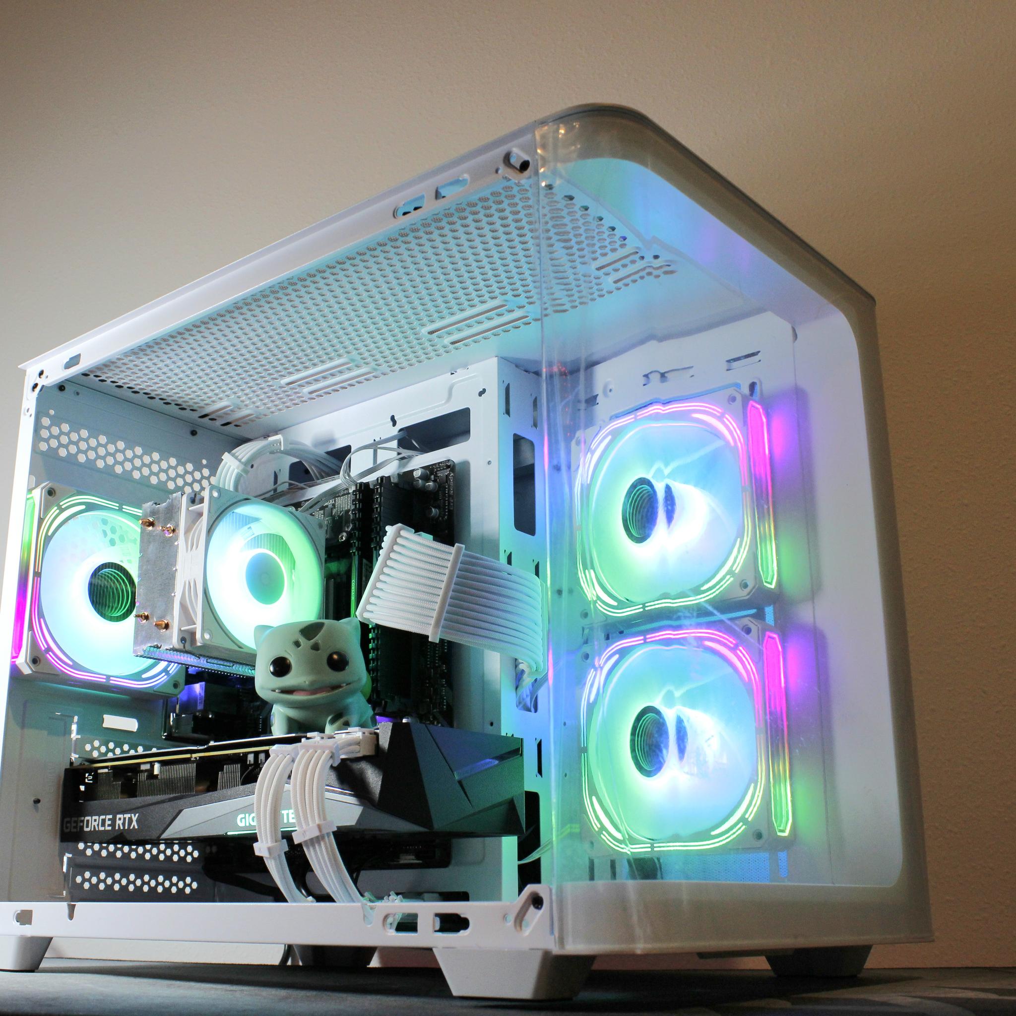 🐢🦖🌿Bulbasaur🌿🐢🦖 White Gaming PC [RTX 3060ti][32GB RAM]