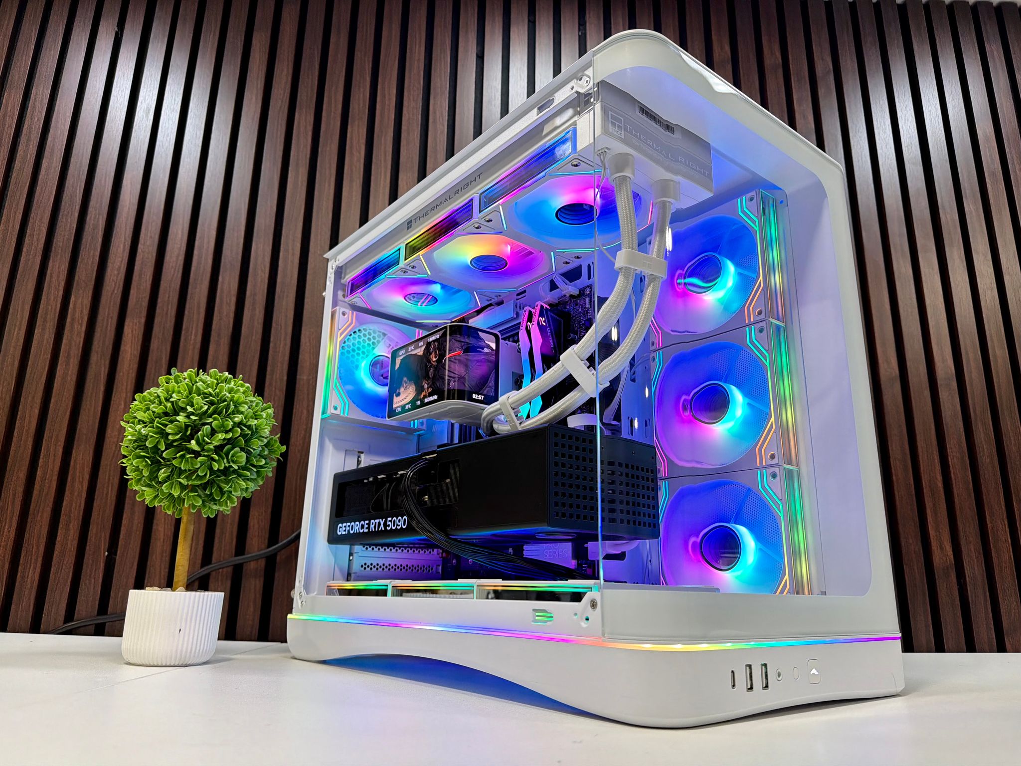 RTX 5090 | Ryzen 9950X3D | 64GB DDR5 | 2TB Gen 5 M.2 | 1200 Watt Tier A PSU | LCD AIO