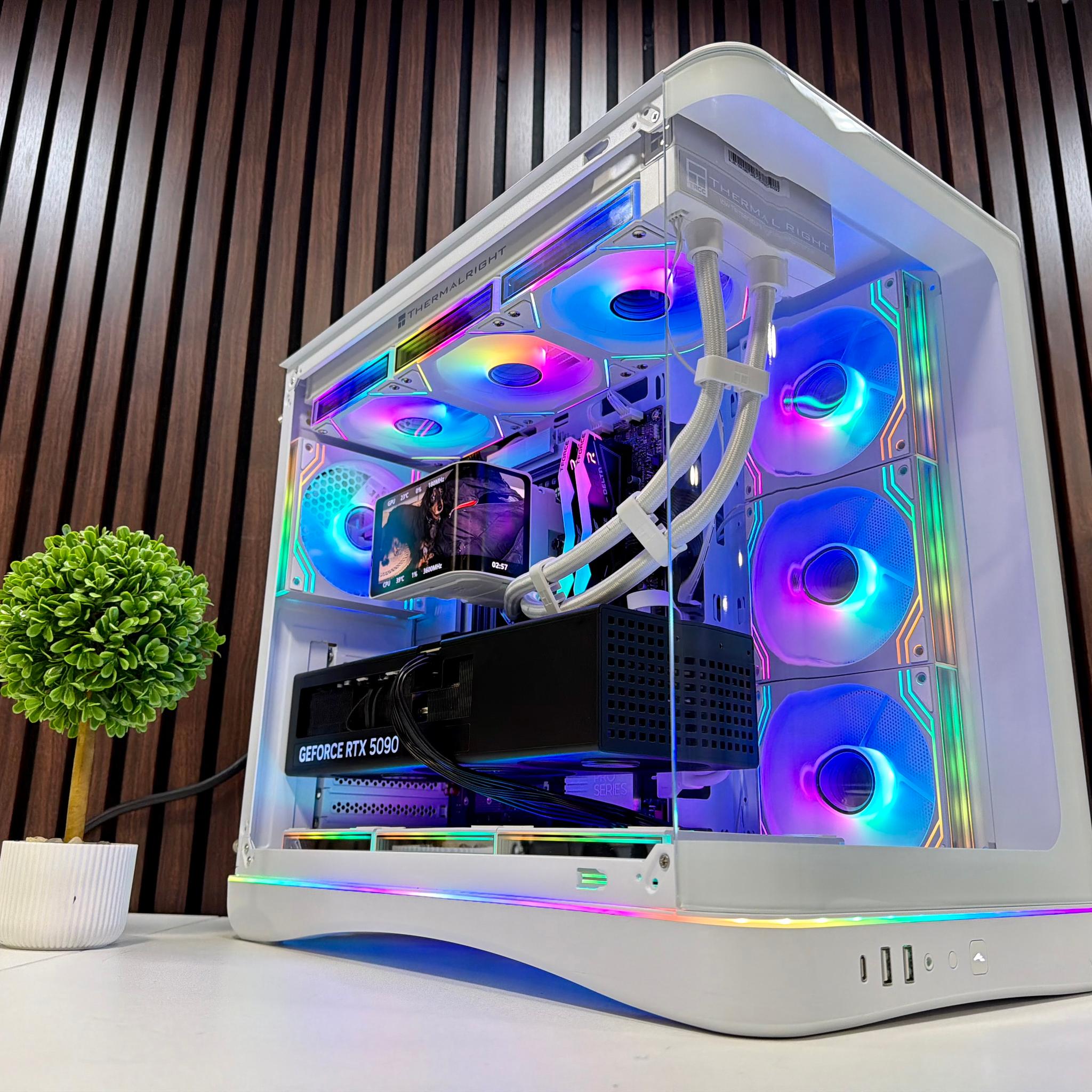 RTX 5090 | Ryzen 9950X3D | 64GB DDR5 | 2TB Gen 5 M.2 | 1200 Watt Tier A PSU | LCD AIO
